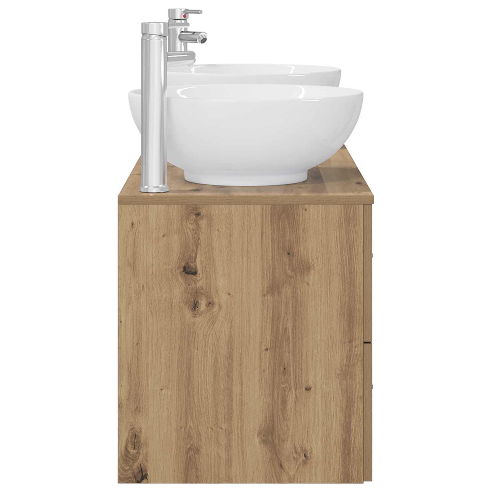 Ensemble de mobilier de salle de bain 3 pc Chêne artisanal