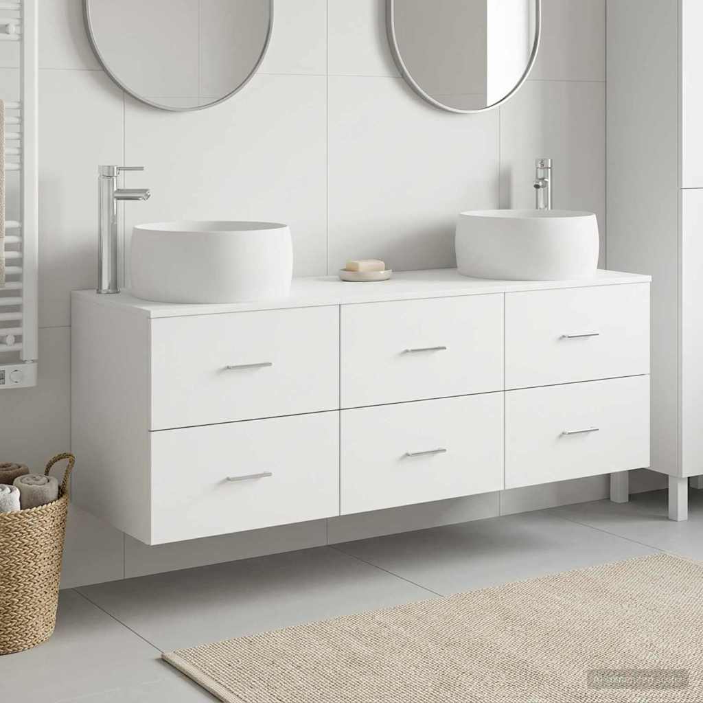 Ensemble de mobilier de salle de bain 3 pc Blanc