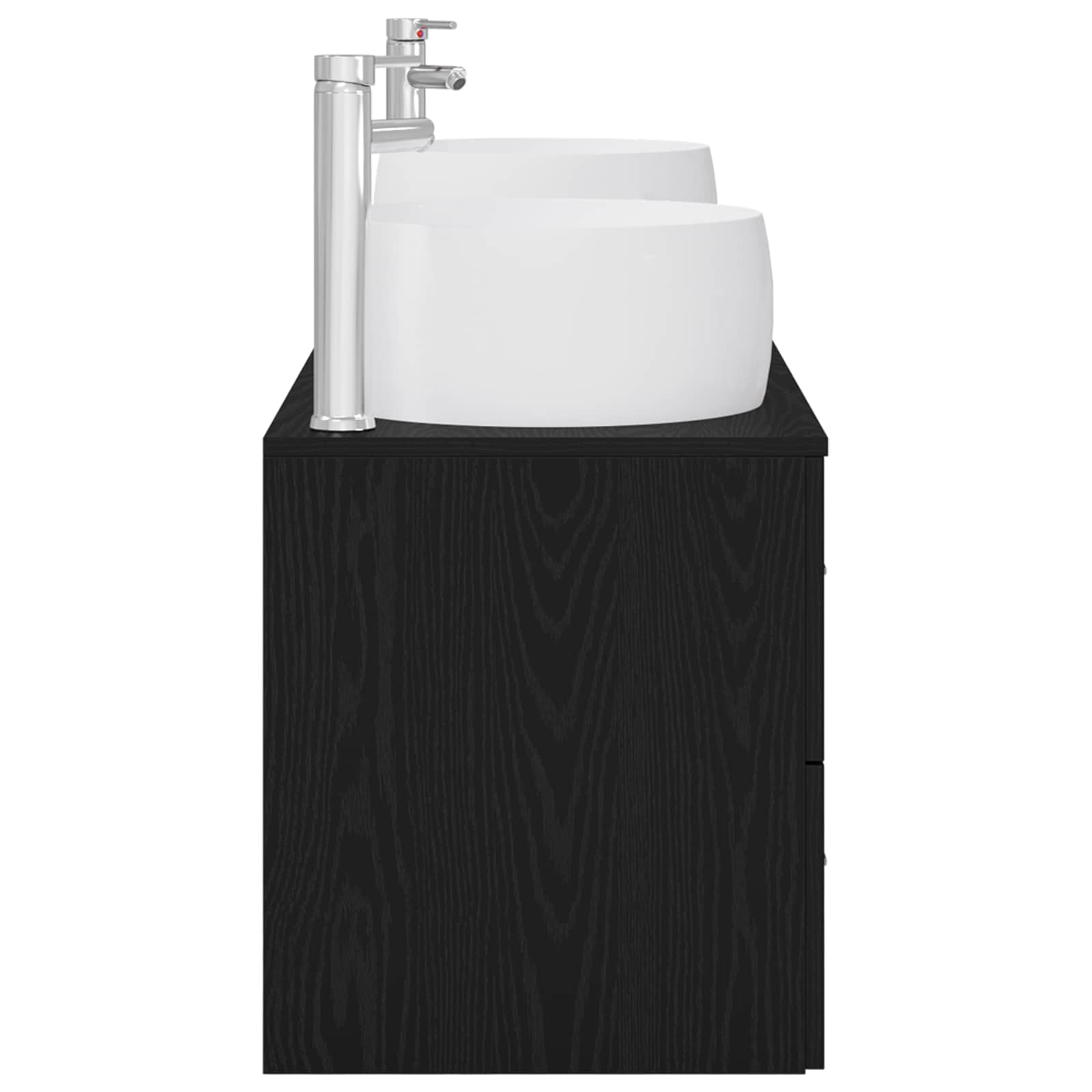 Ensemble de mobilier de salle de bain 3 pc Noir