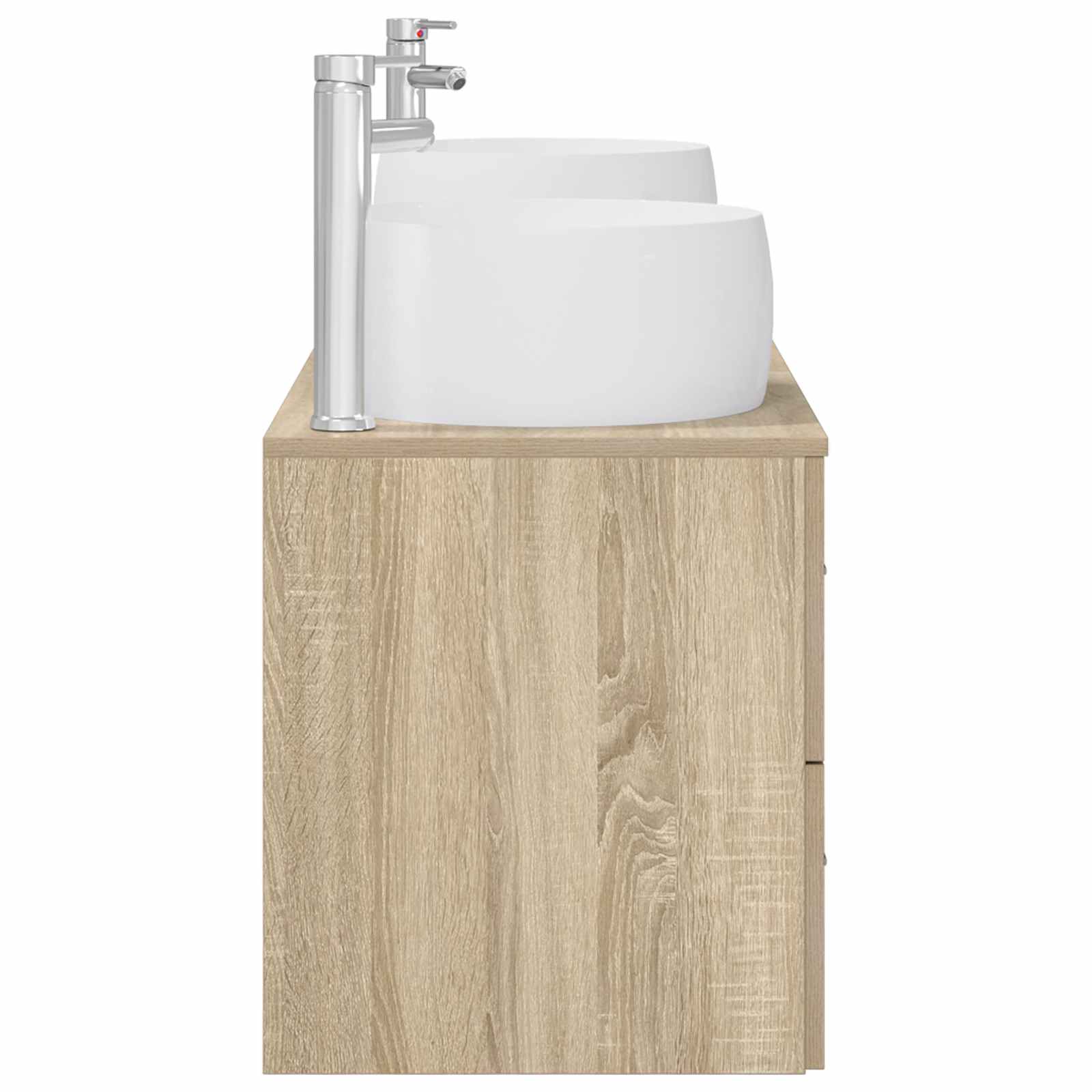 Ensemble de mobilier de salle de bain 3 pc Chêne Sonoma