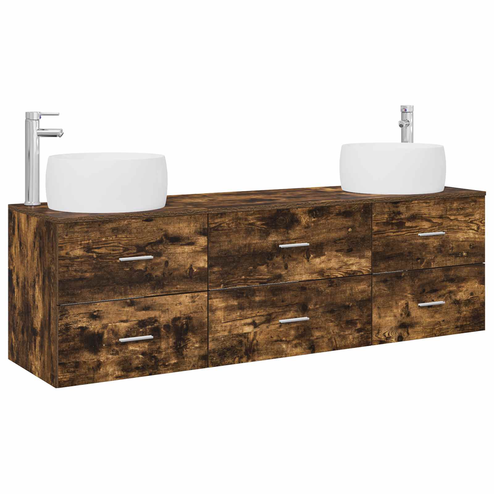 Ensemble de mobilier de salle de bain 3 pc Chêne fumé