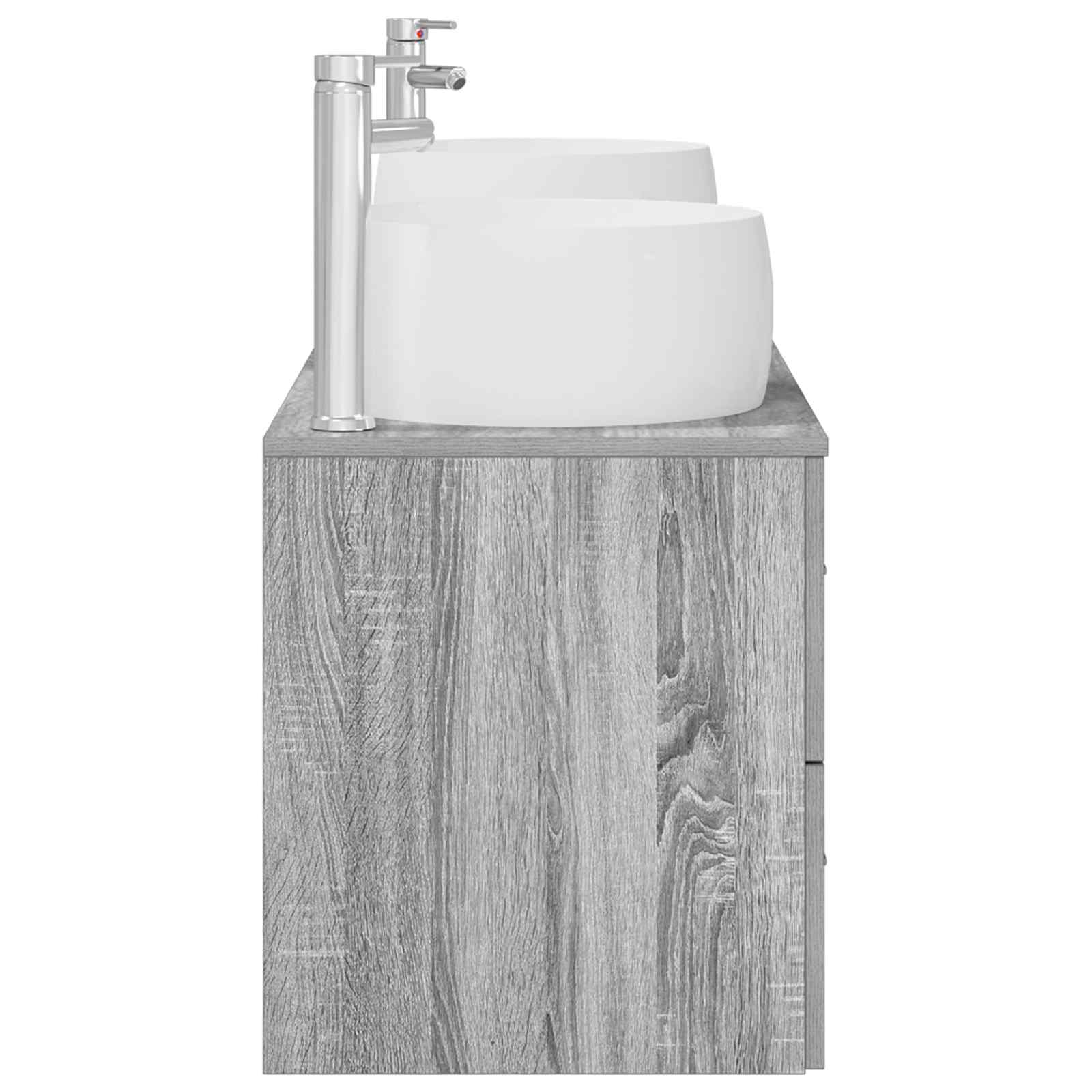 Ensemble de mobilier de salle de bain 3 pc Sonoma gris