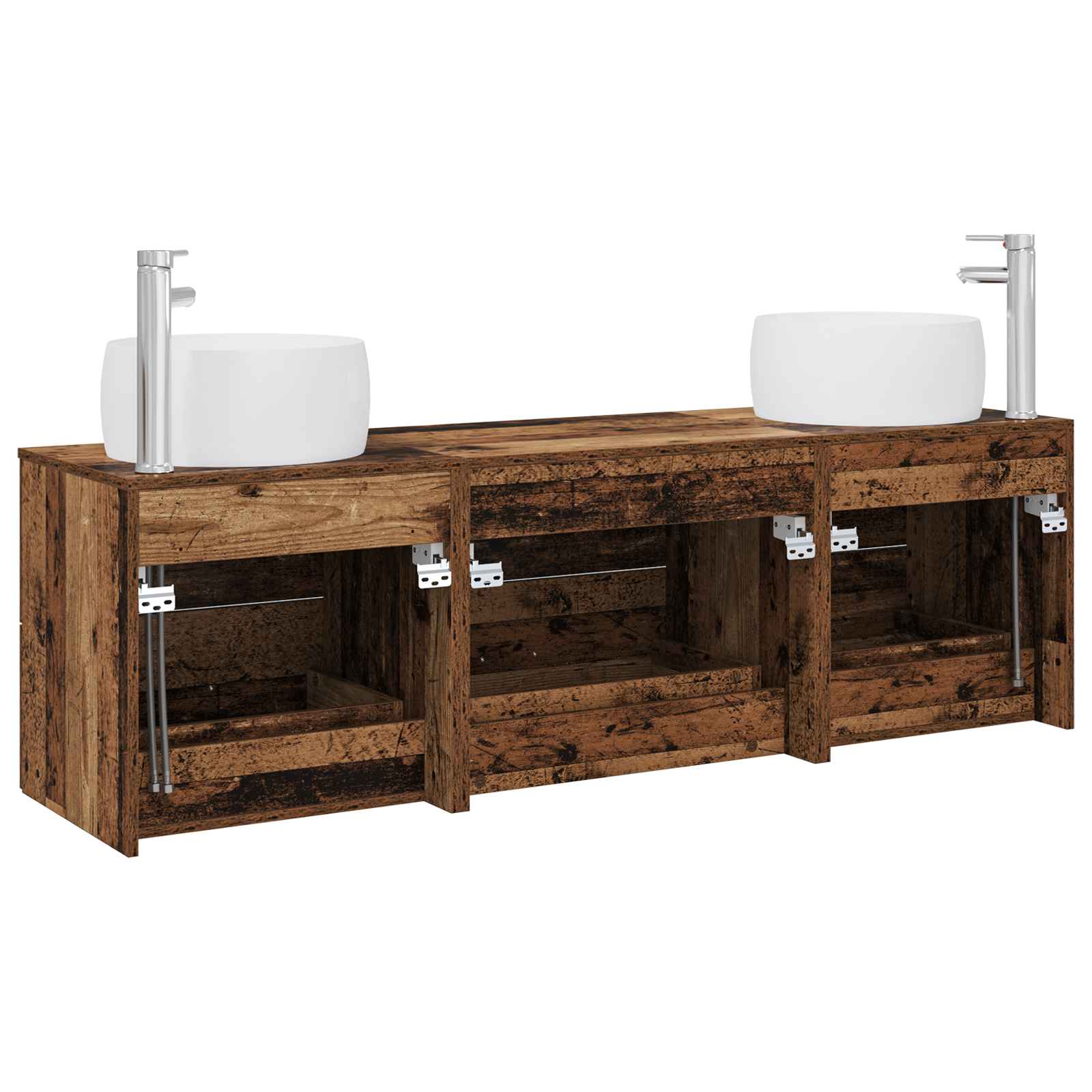 Ensemble de mobilier de salle de bain 3 pc Bois ancien