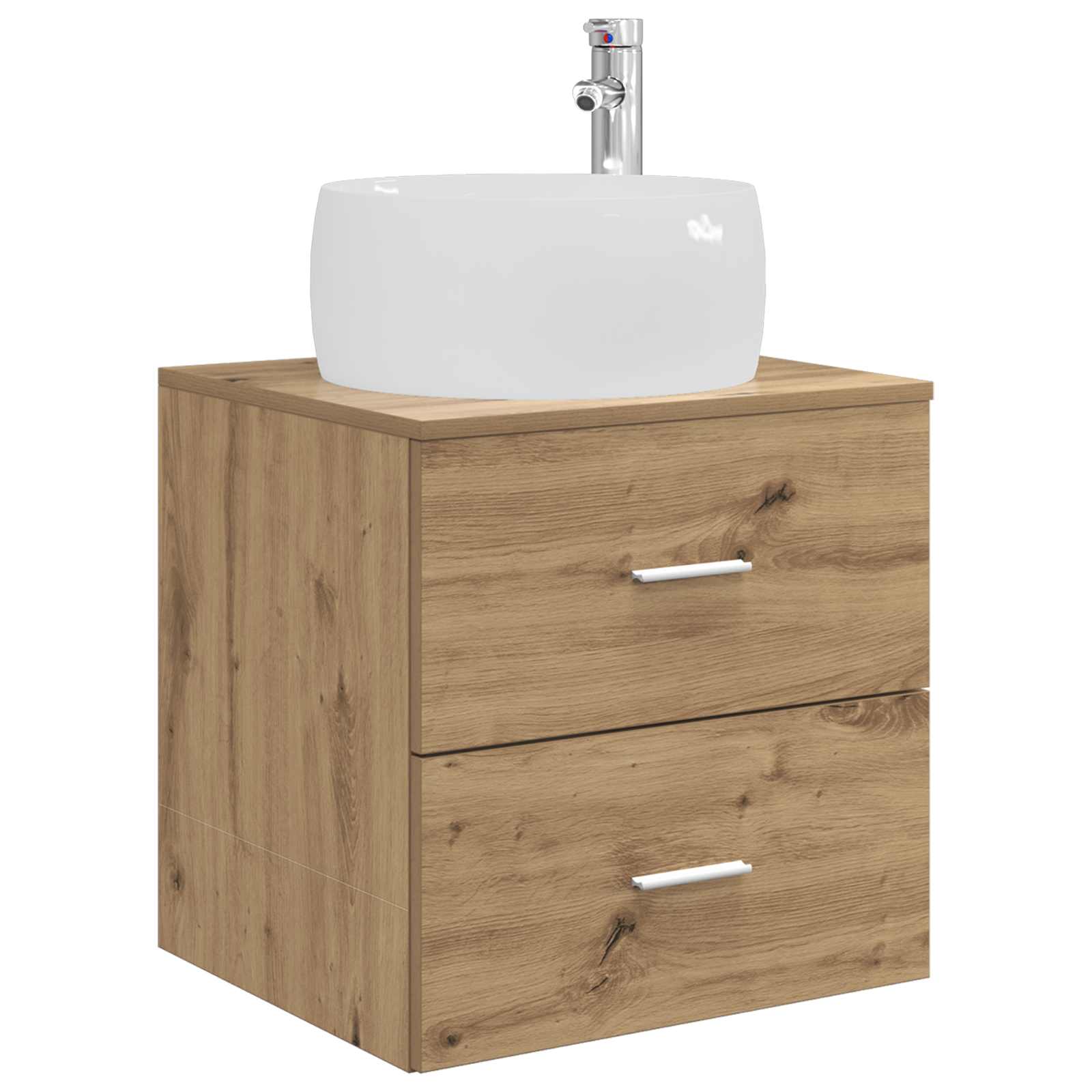 Ensemble de mobilier de salle de bain 3 pc Chêne artisanal