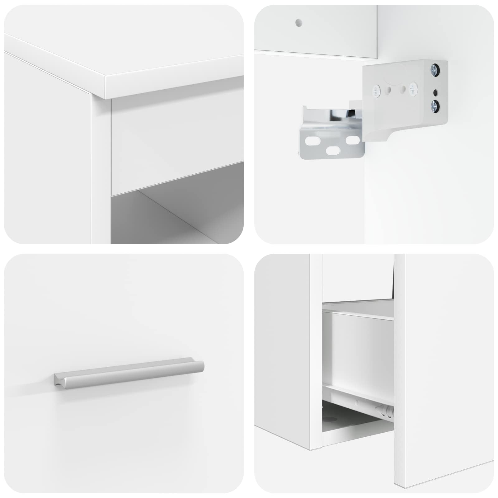 Ensemble de mobilier de salle de bain 3 pc Blanc