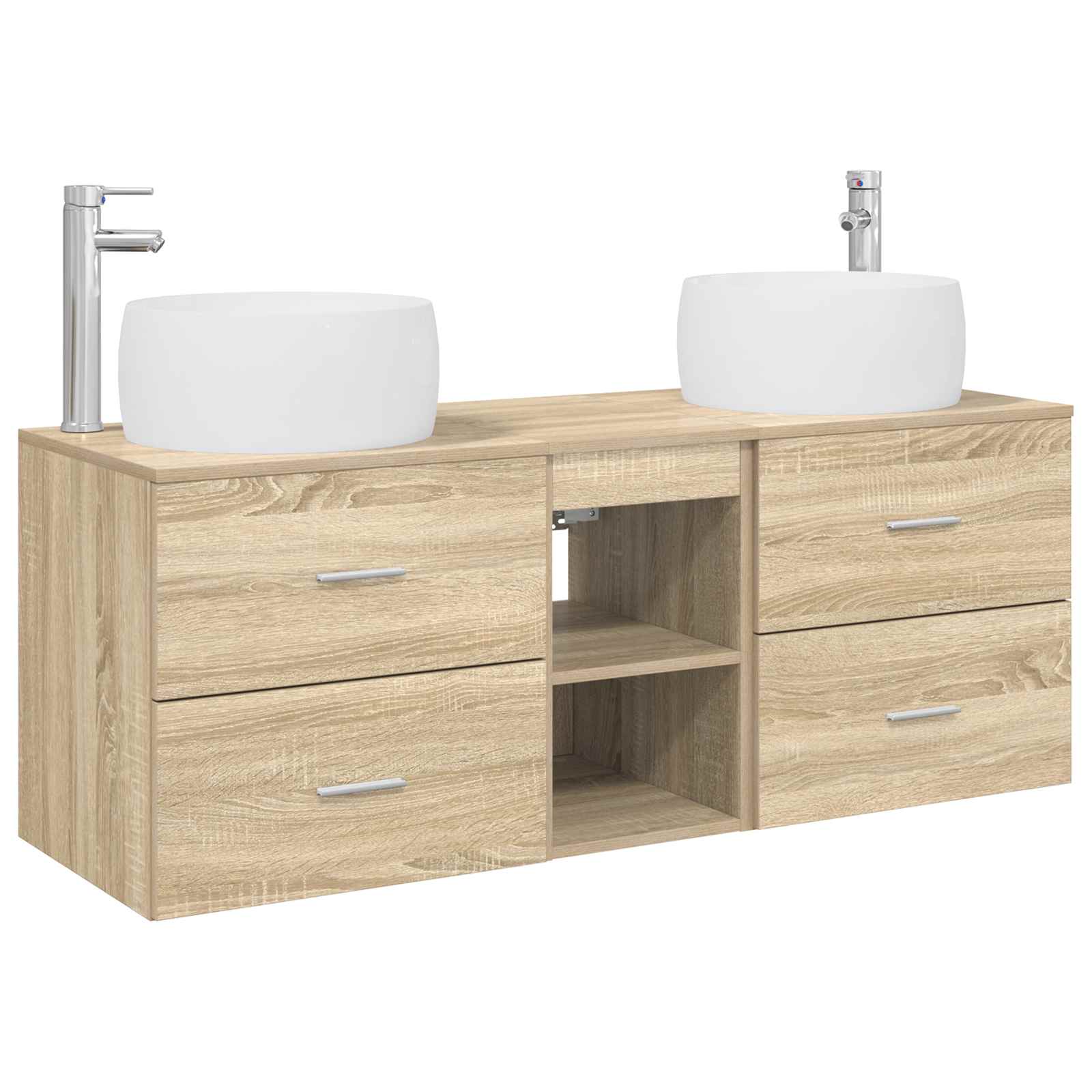 Ensemble de mobilier de salle de bain 3 pc Chêne Sonoma