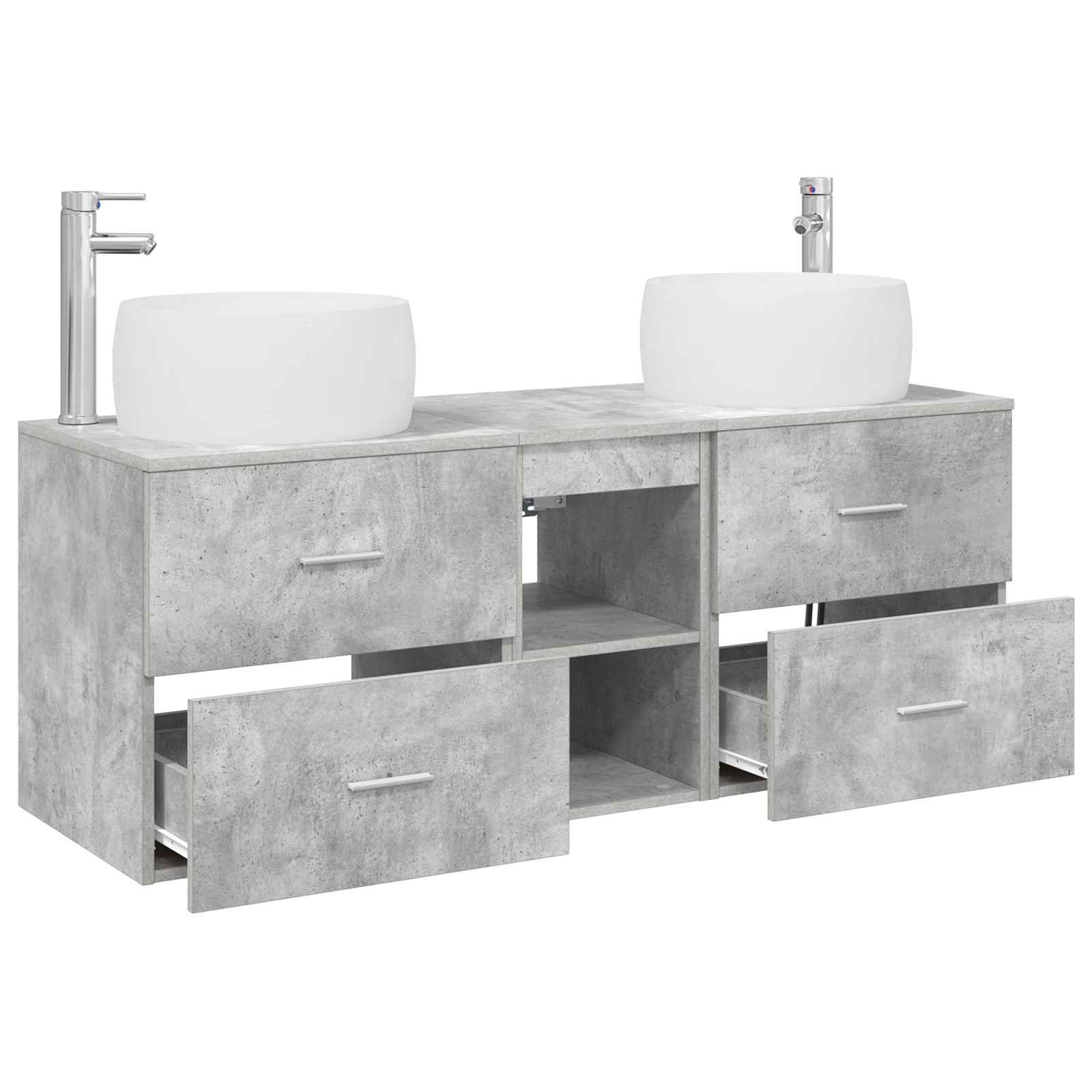 Ensemble de mobilier de salle de bain 3 pc Gris béton