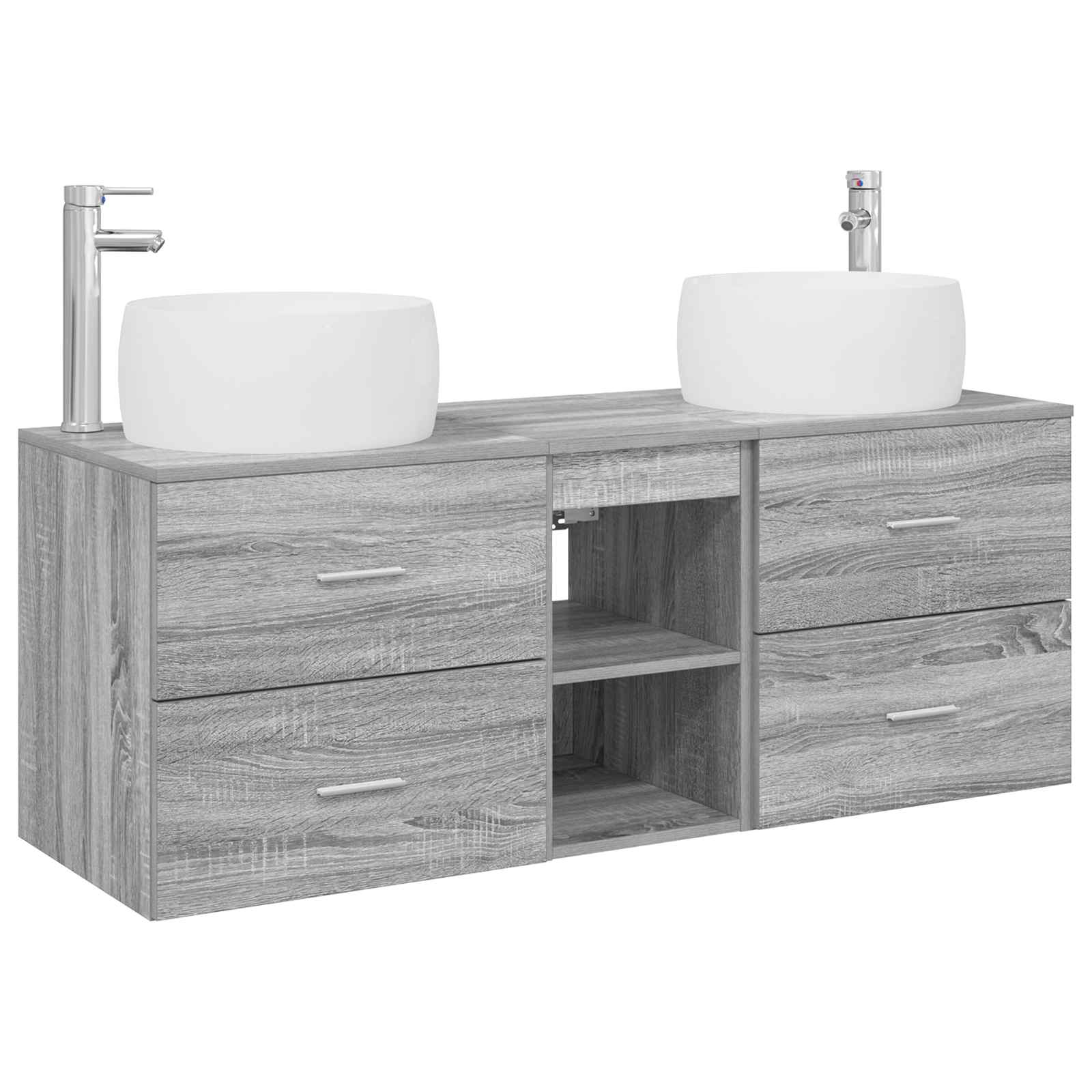 Ensemble de mobilier de salle de bain 3 pc Sonoma gris