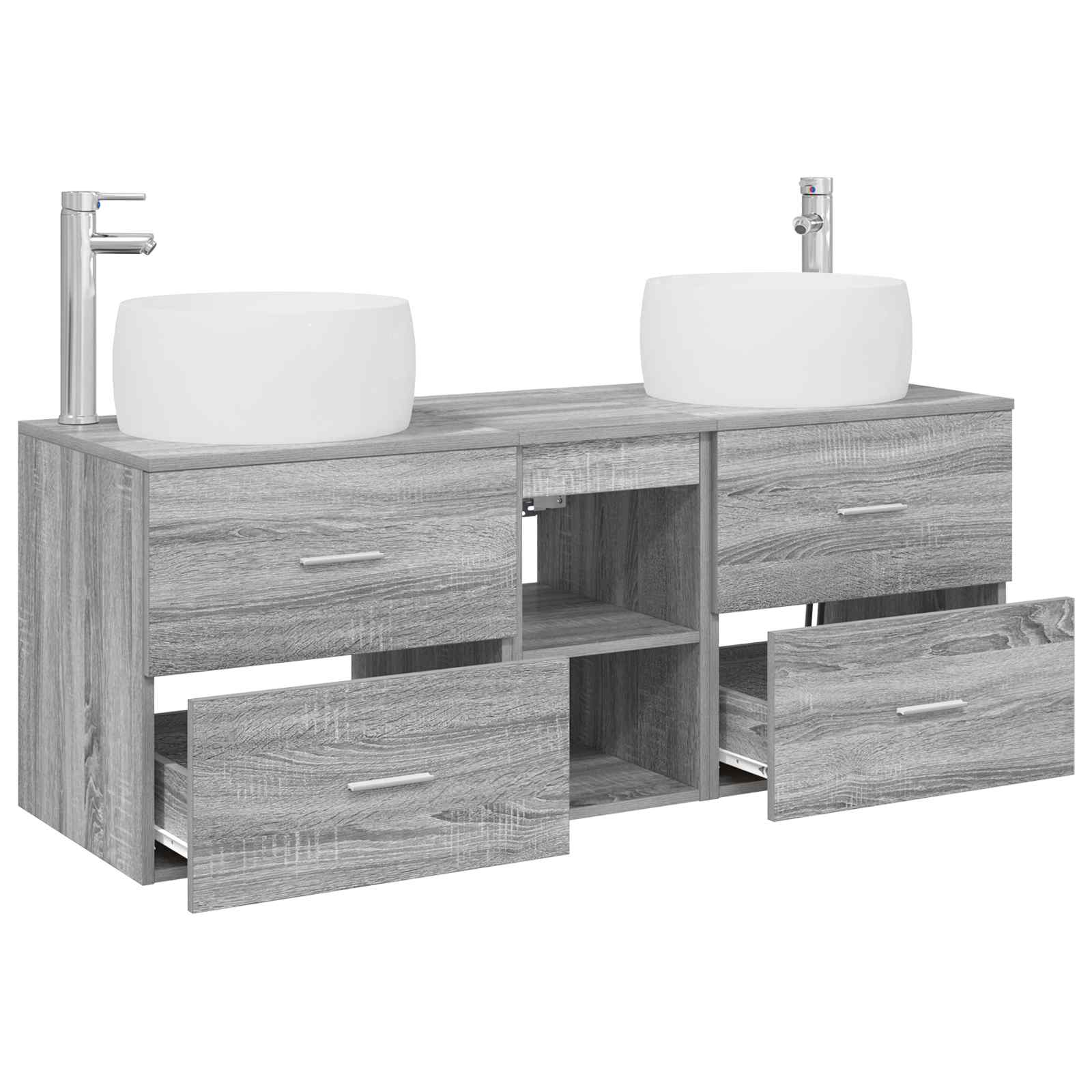 Ensemble de mobilier de salle de bain 3 pc Sonoma gris