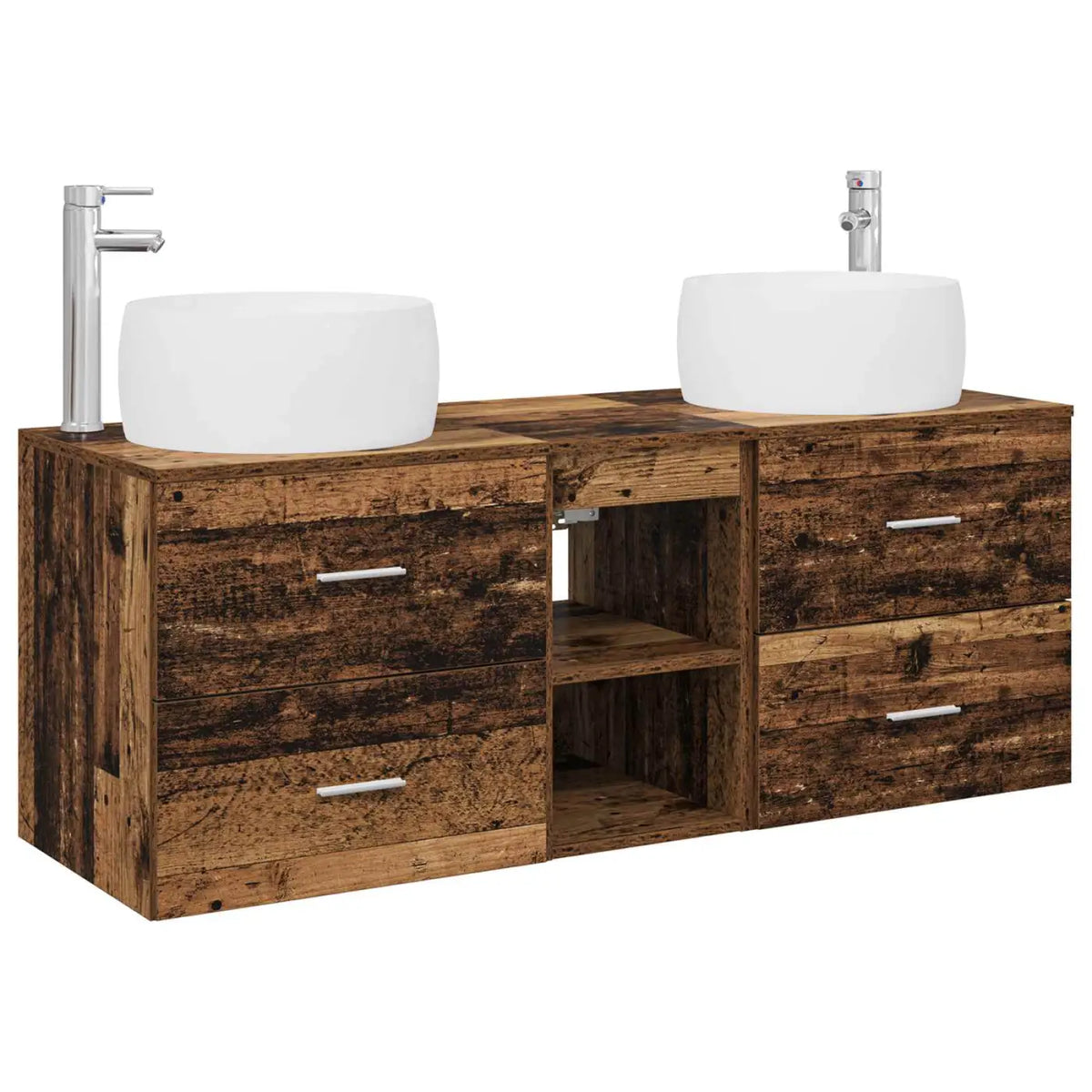 Ensemble de mobilier de salle de bain 3 pc Bois ancien - XIOS