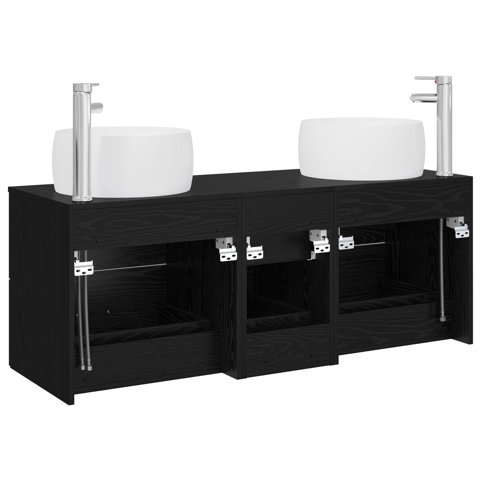 Ensemble de mobilier de salle de bain 3 pc Noir