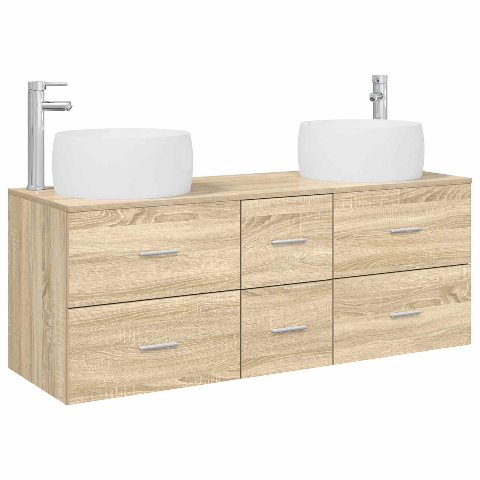 Ensemble de mobilier de salle de bain 3 pc Chêne Sonoma