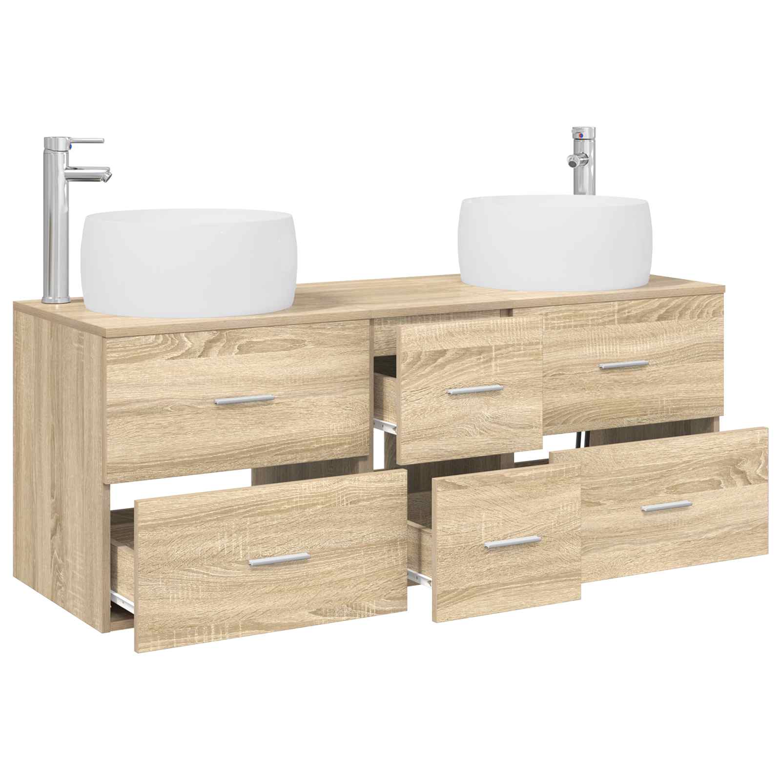Ensemble de mobilier de salle de bain 3 pc Chêne Sonoma
