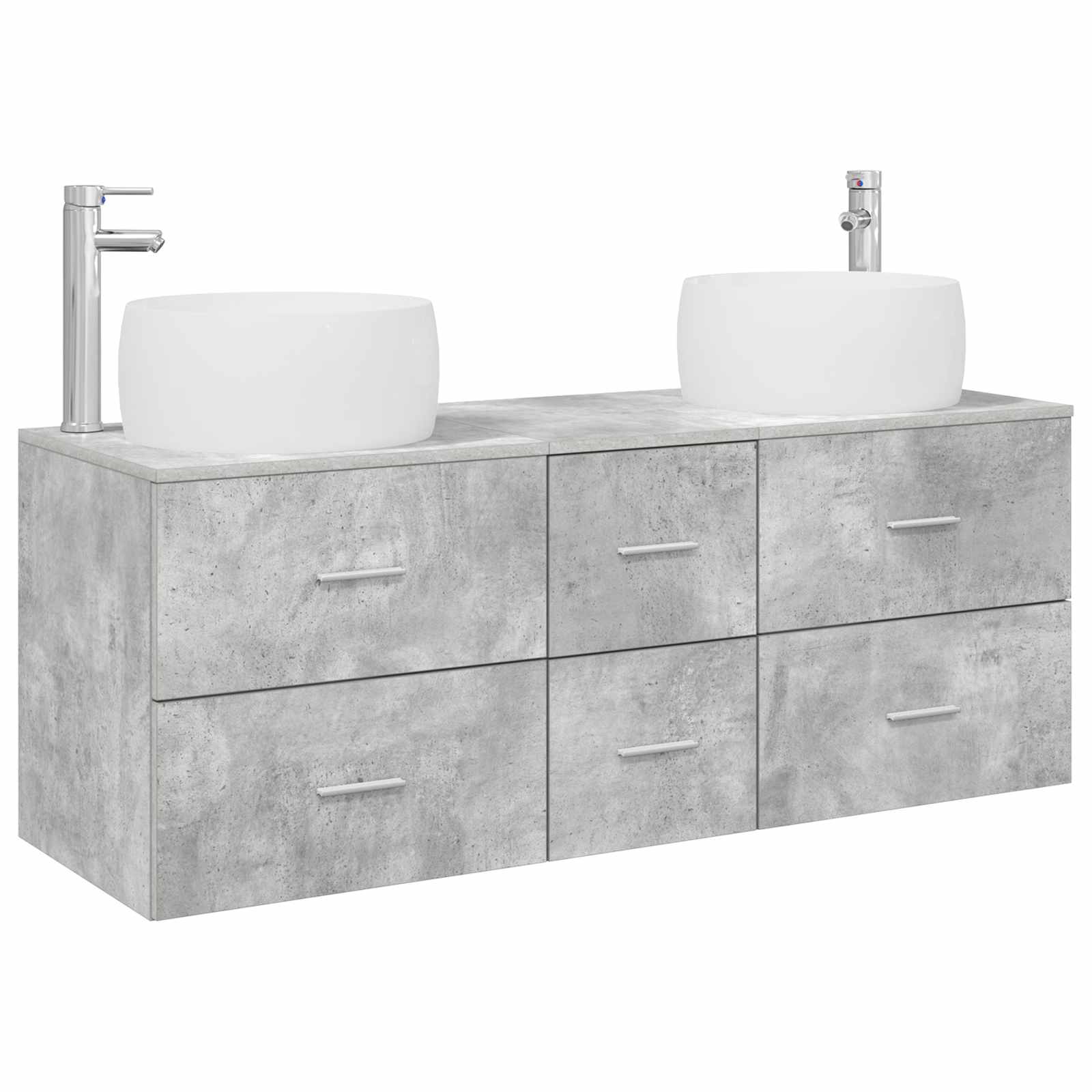 Ensemble de mobilier de salle de bain 3 pc Gris béton