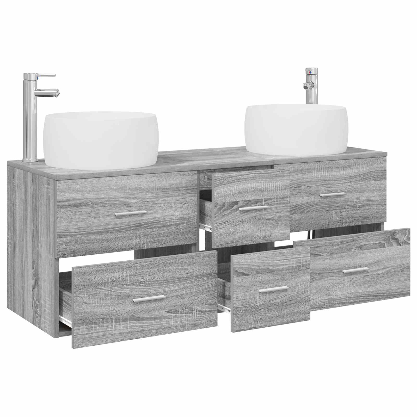 Ensemble de mobilier de salle de bain 3 pc Sonoma gris