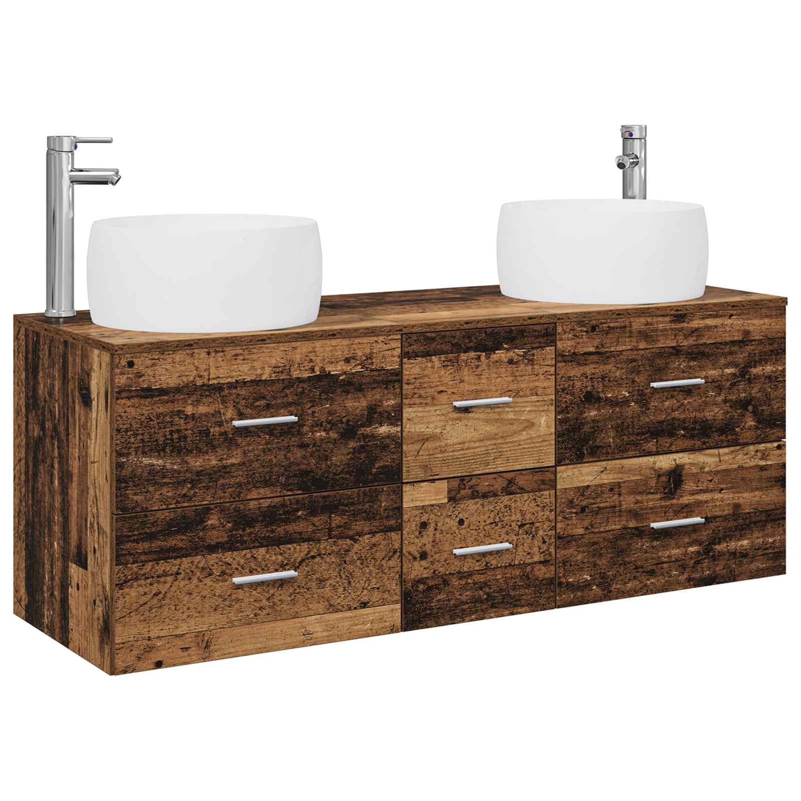 Ensemble de mobilier de salle de bain 3 pc Bois ancien