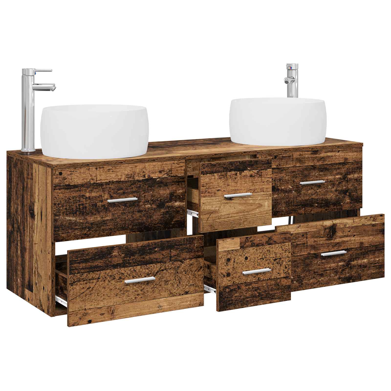 Ensemble de mobilier de salle de bain 3 pc Bois ancien