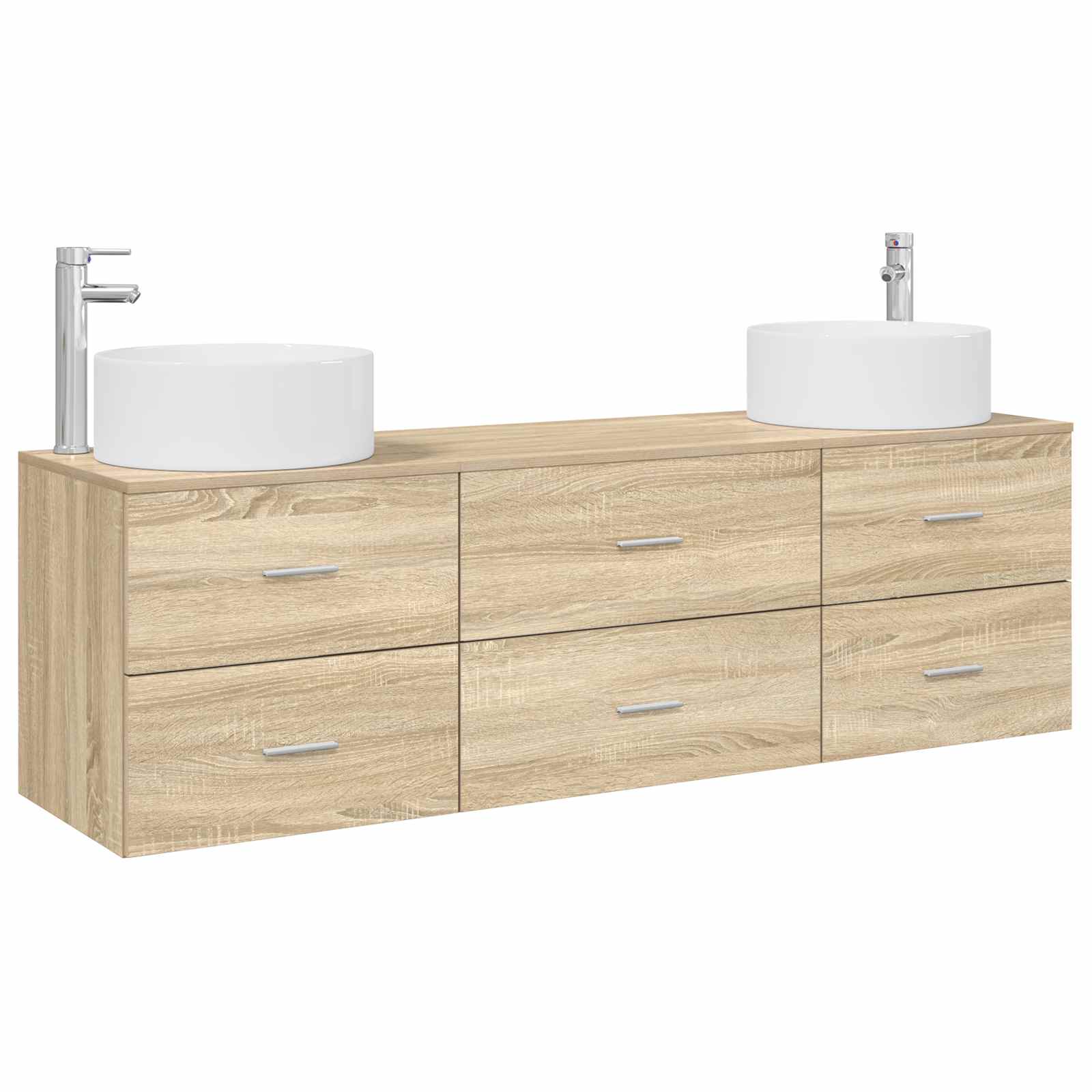 Ensemble de mobilier de salle de bain 3 pc Chêne Sonoma