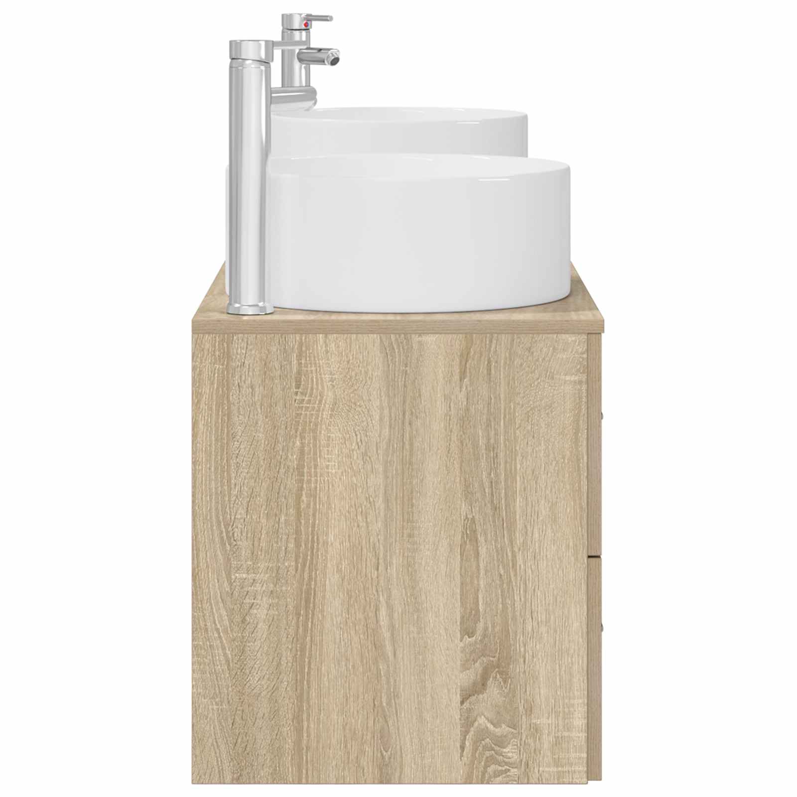 Ensemble de mobilier de salle de bain 3 pc Chêne Sonoma