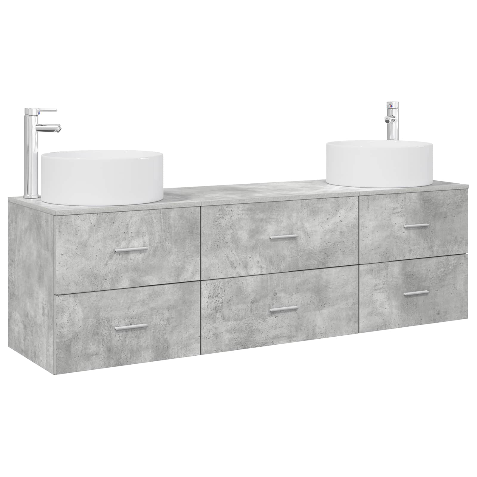 Ensemble de mobilier de salle de bain 3 pc Gris béton