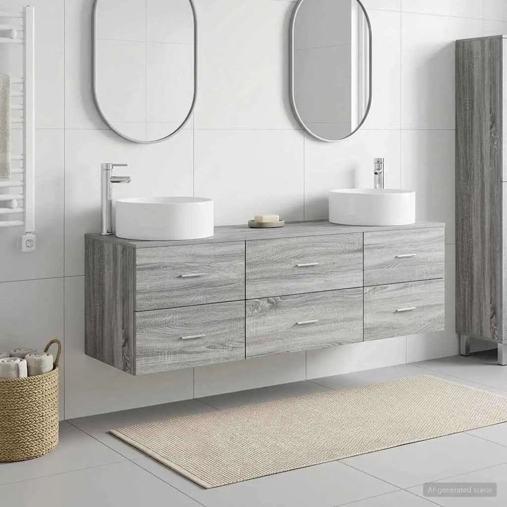 Ensemble de mobilier de salle de bain 3 pc Sonoma gris - XIOS