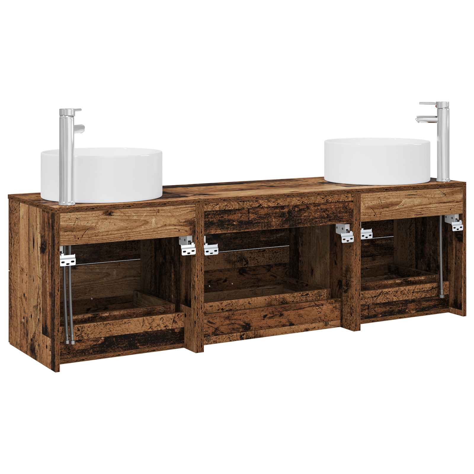 Ensemble de mobilier de salle de bain 3 pc Bois ancien
