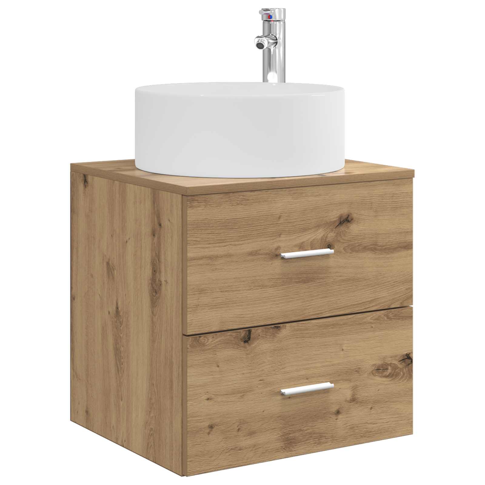 Ensemble de mobilier de salle de bain 3 pc Chêne artisanal
