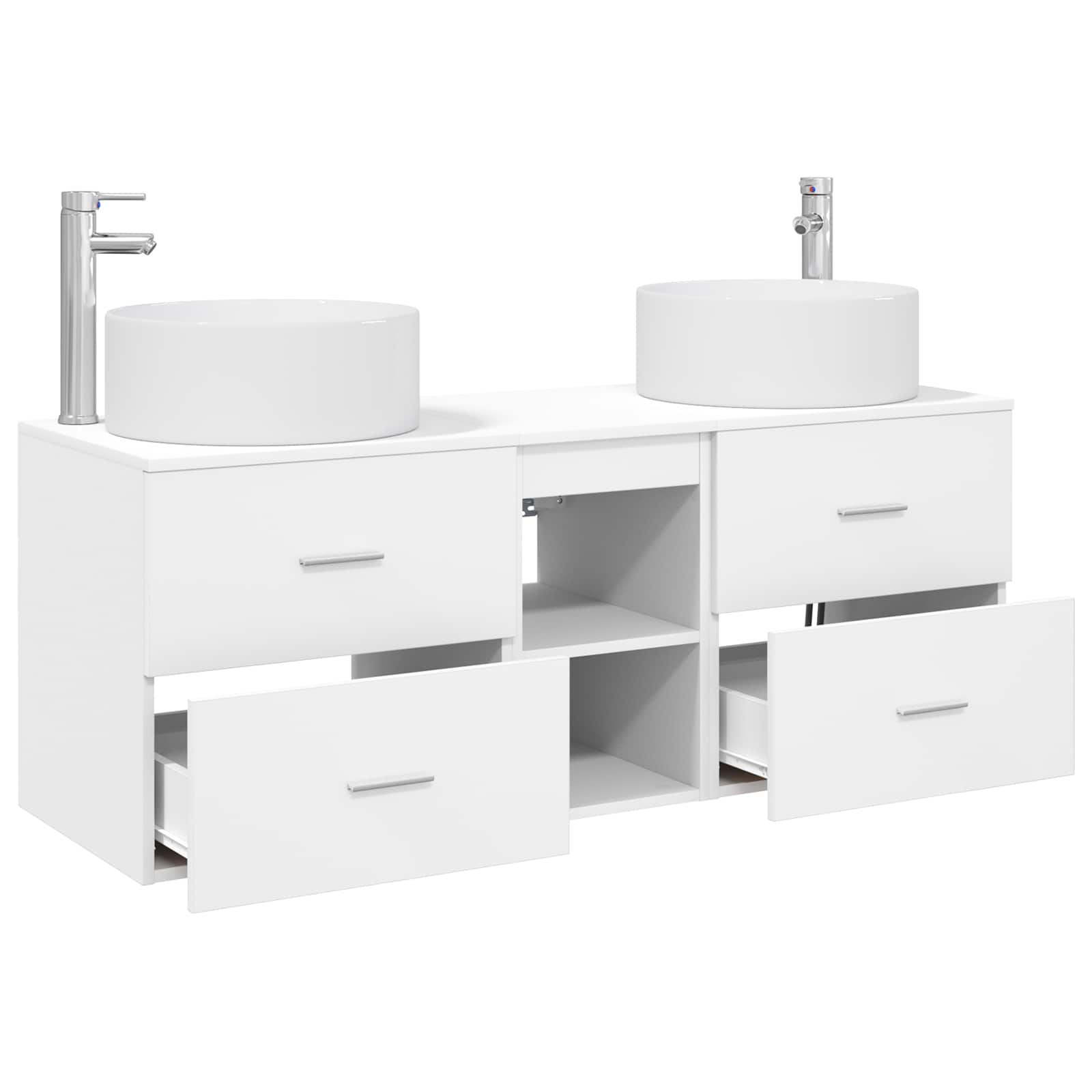 Ensemble de mobilier de salle de bain 3 pc Blanc