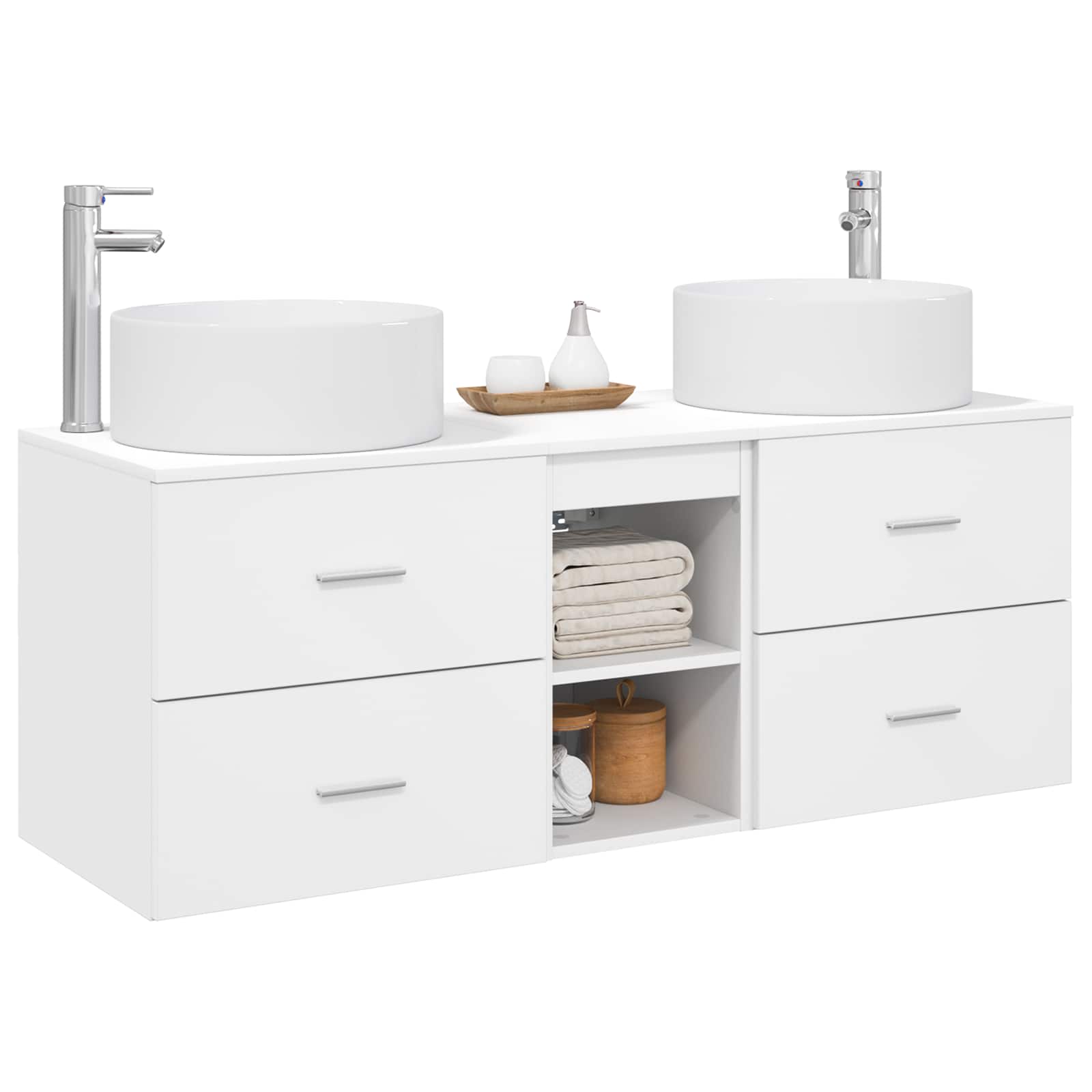 Ensemble de mobilier de salle de bain 3 pc Blanc
