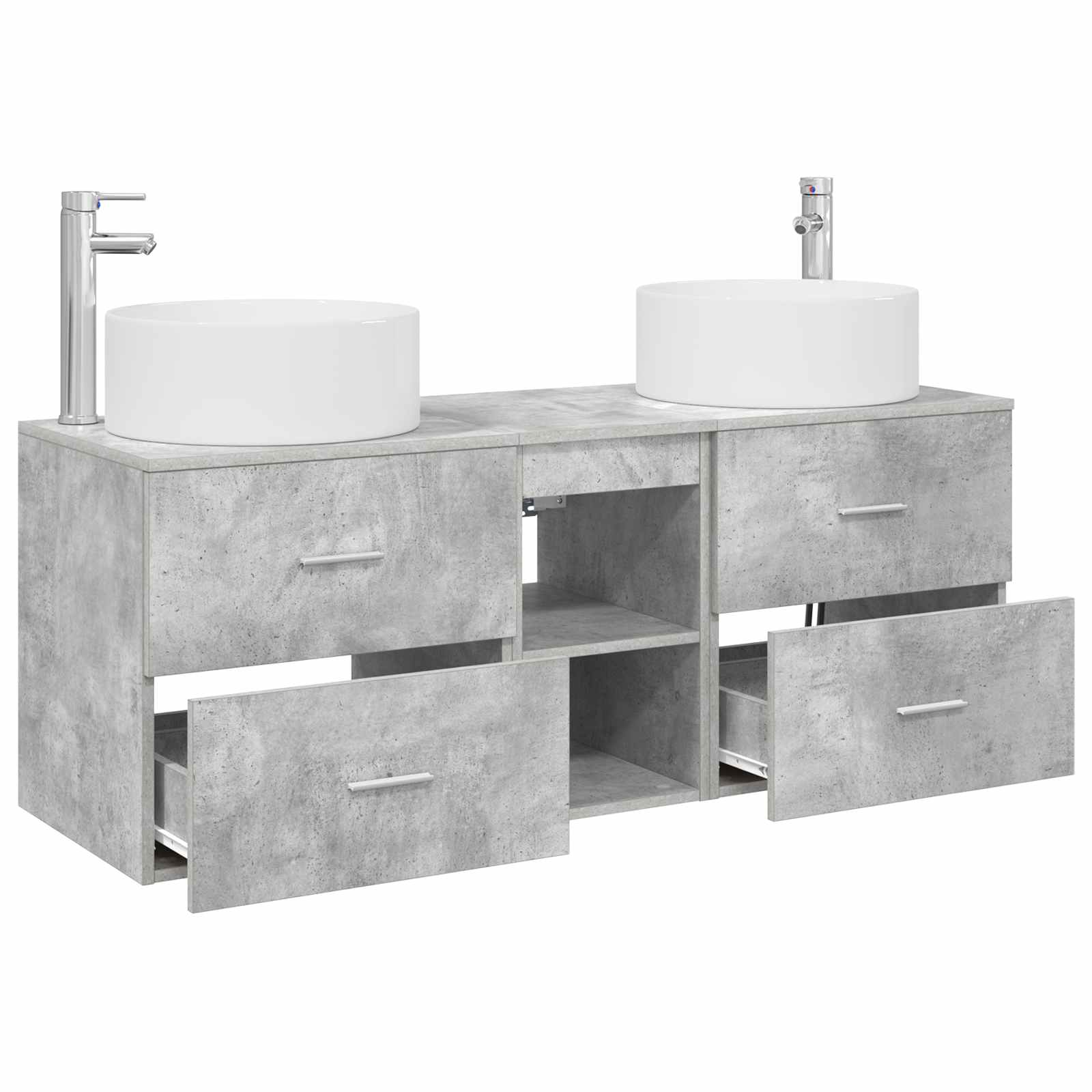 Ensemble de mobilier de salle de bain 3 pc Gris béton
