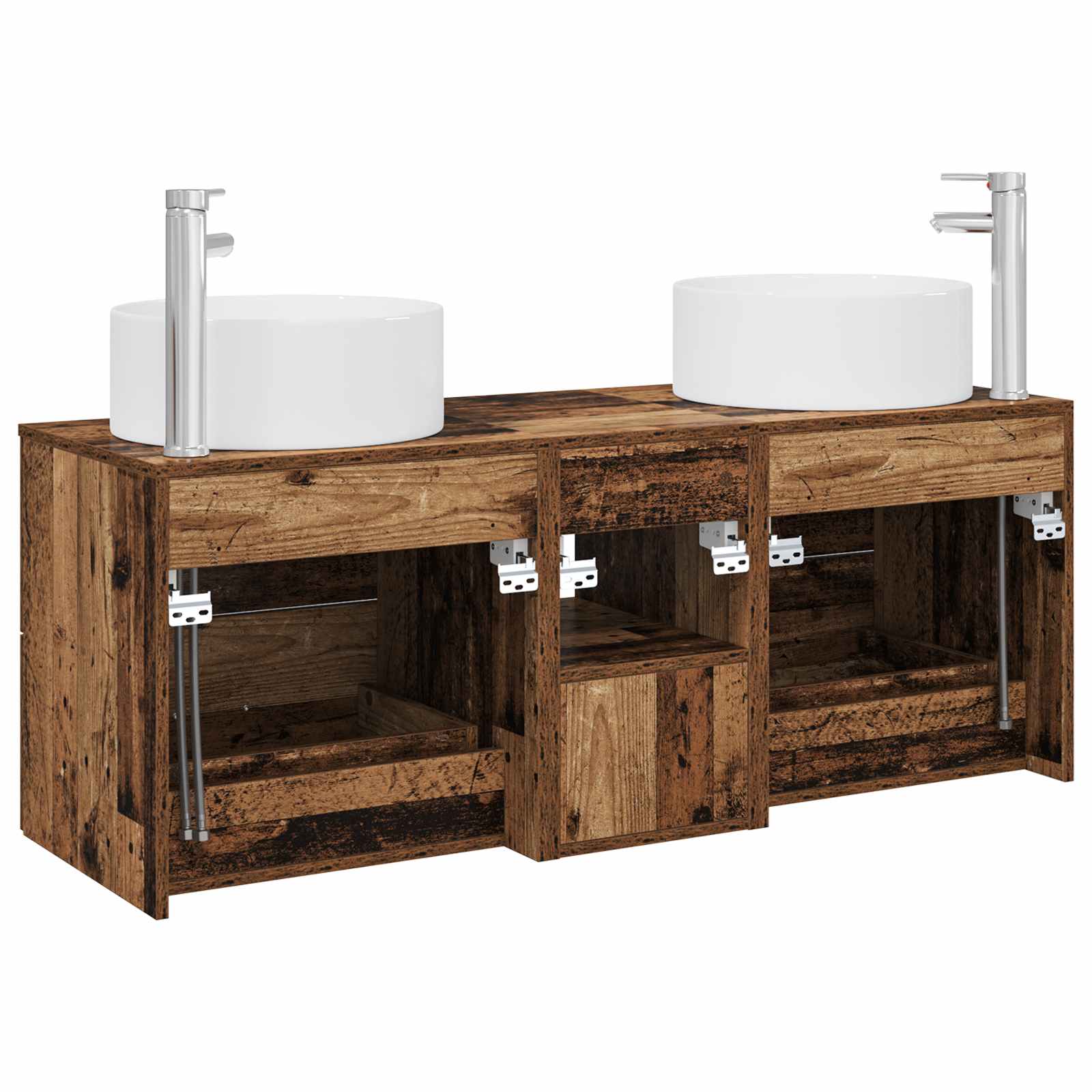 Ensemble de mobilier de salle de bain 3 pc Bois ancien