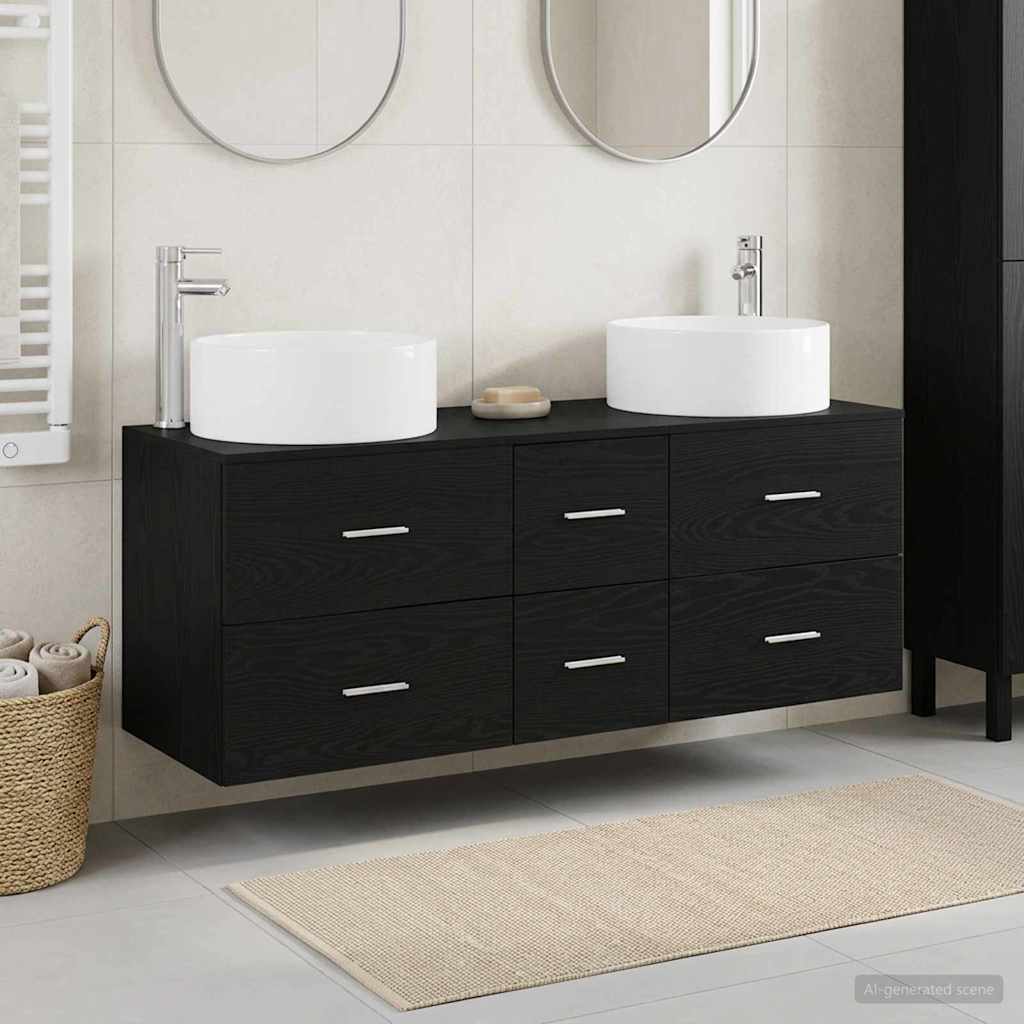 Ensemble de mobilier de salle de bain 3 pc Noir