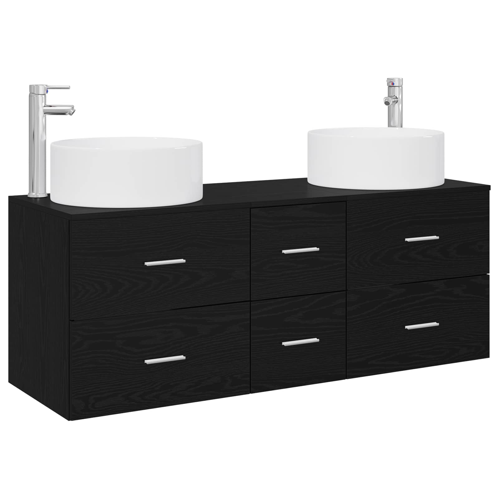 Ensemble de mobilier de salle de bain 3 pc Noir