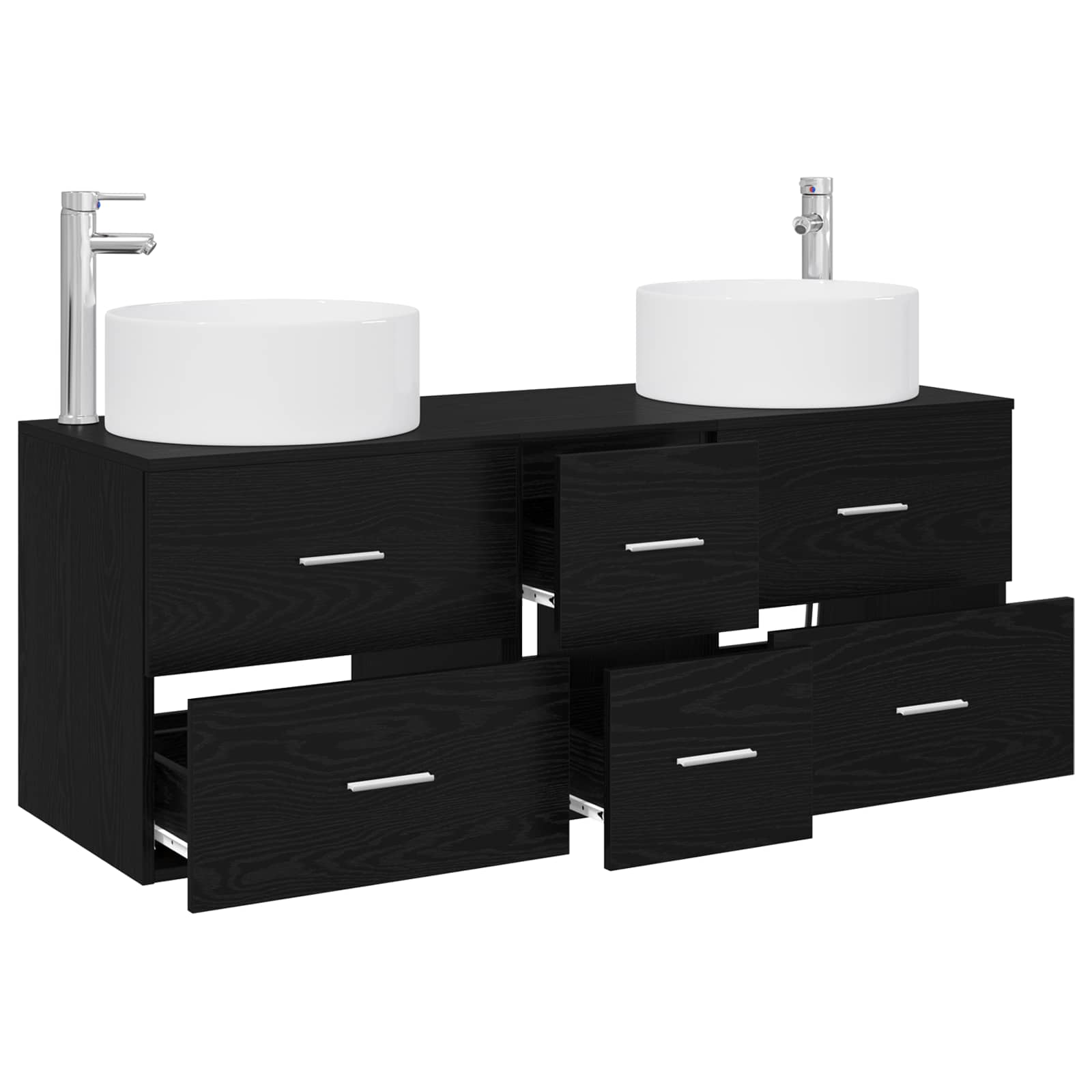 Ensemble de mobilier de salle de bain 3 pc Noir