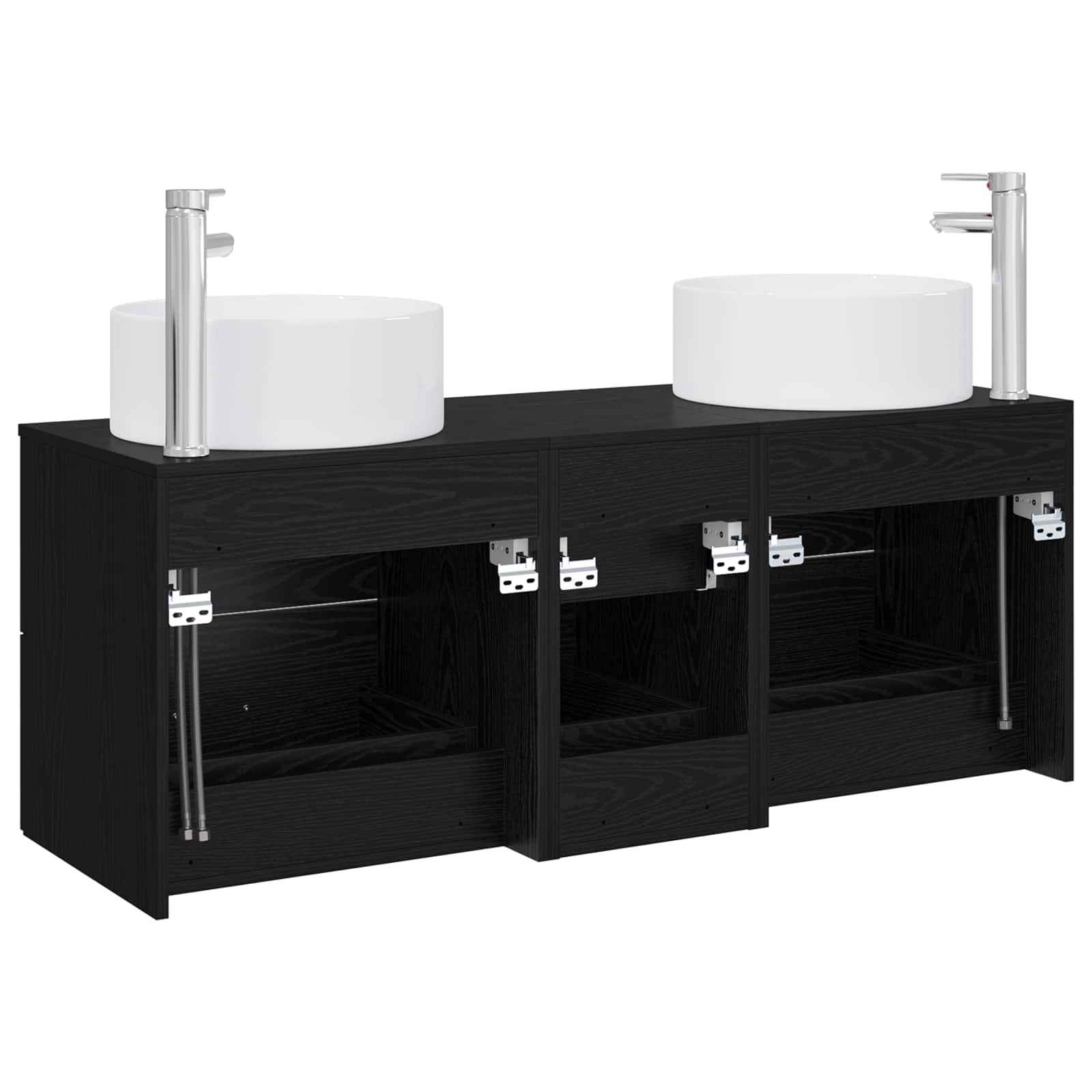 Ensemble de mobilier de salle de bain 3 pc Noir