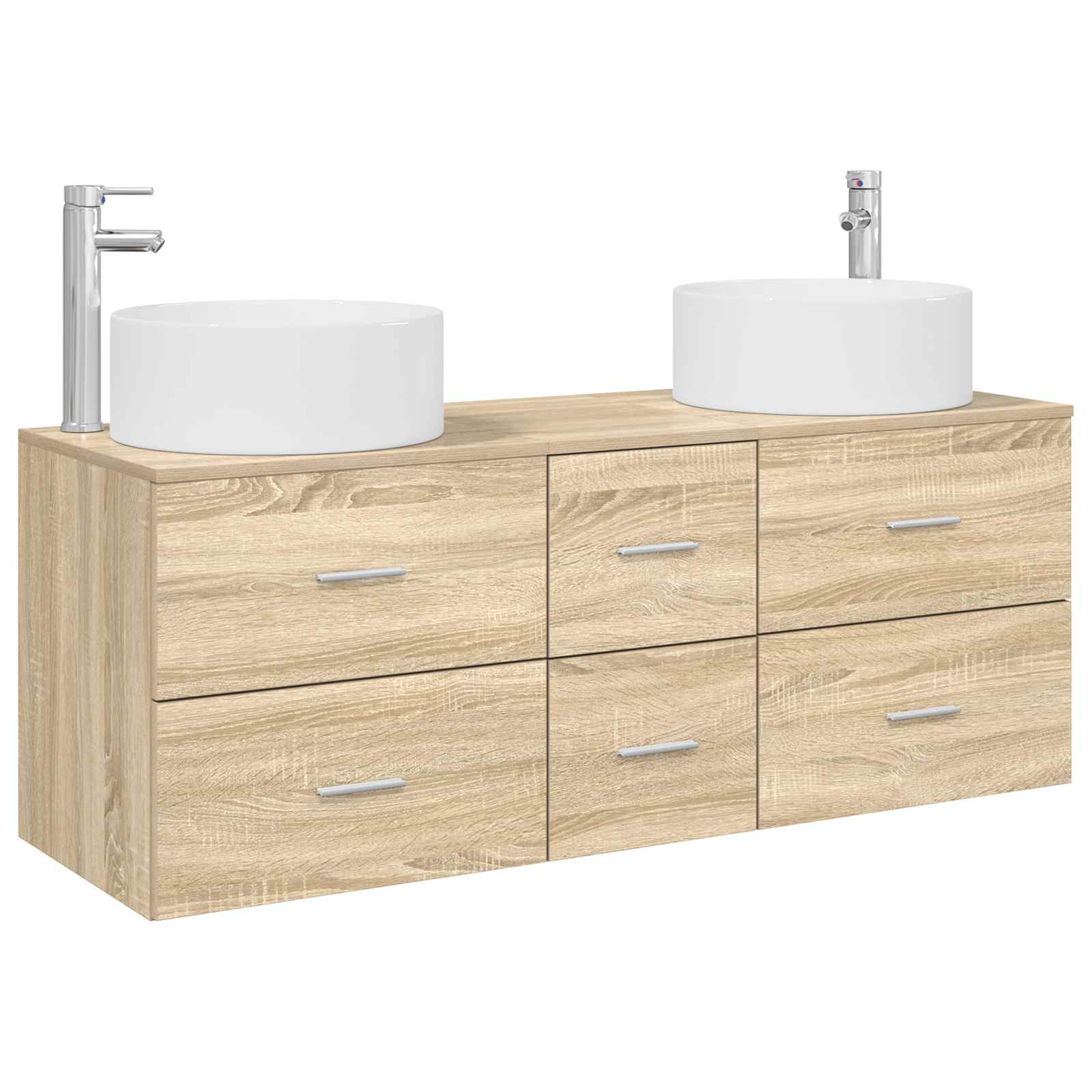 Ensemble de mobilier de salle de bain 3 pc Chêne Sonoma