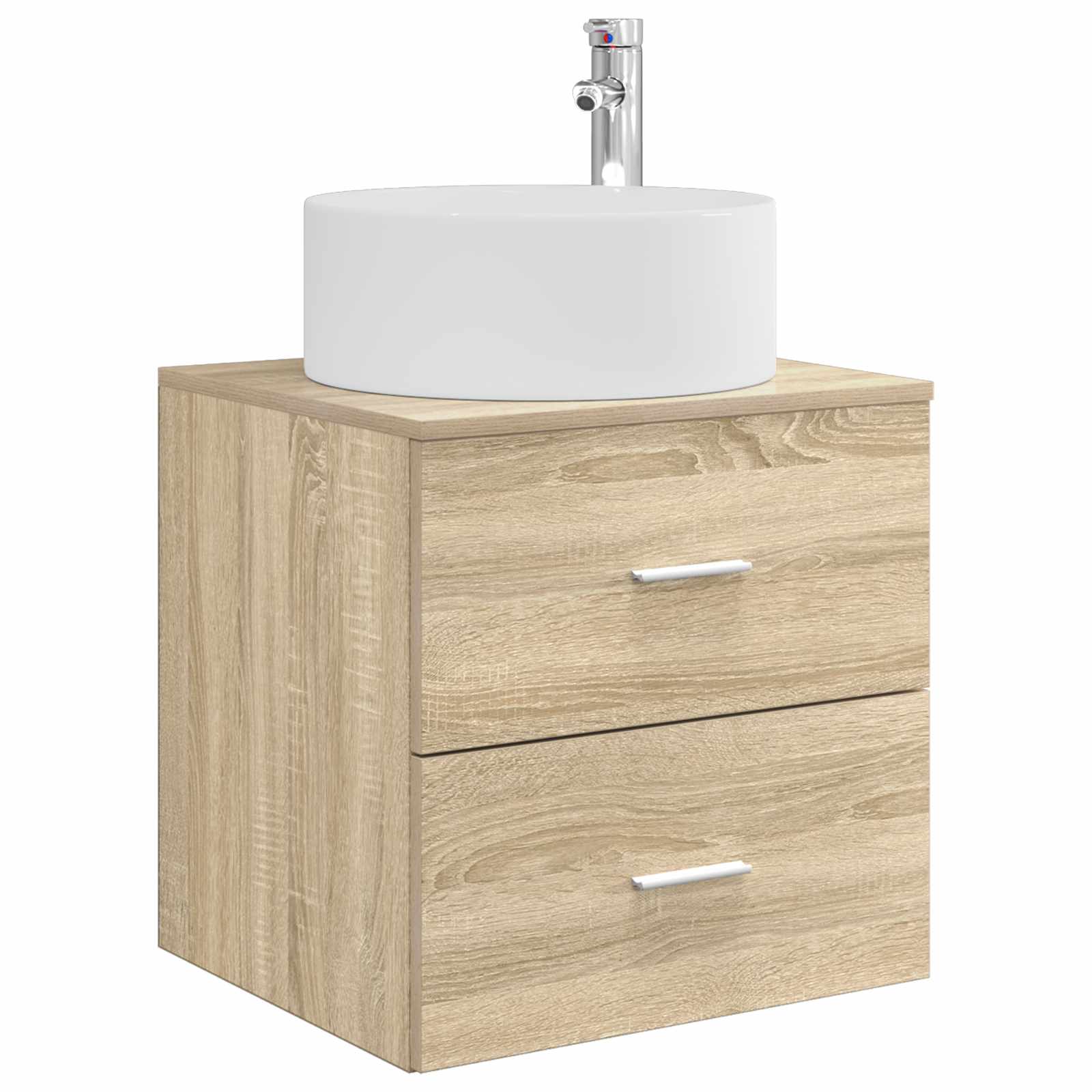 Ensemble de mobilier de salle de bain 3 pc Chêne Sonoma