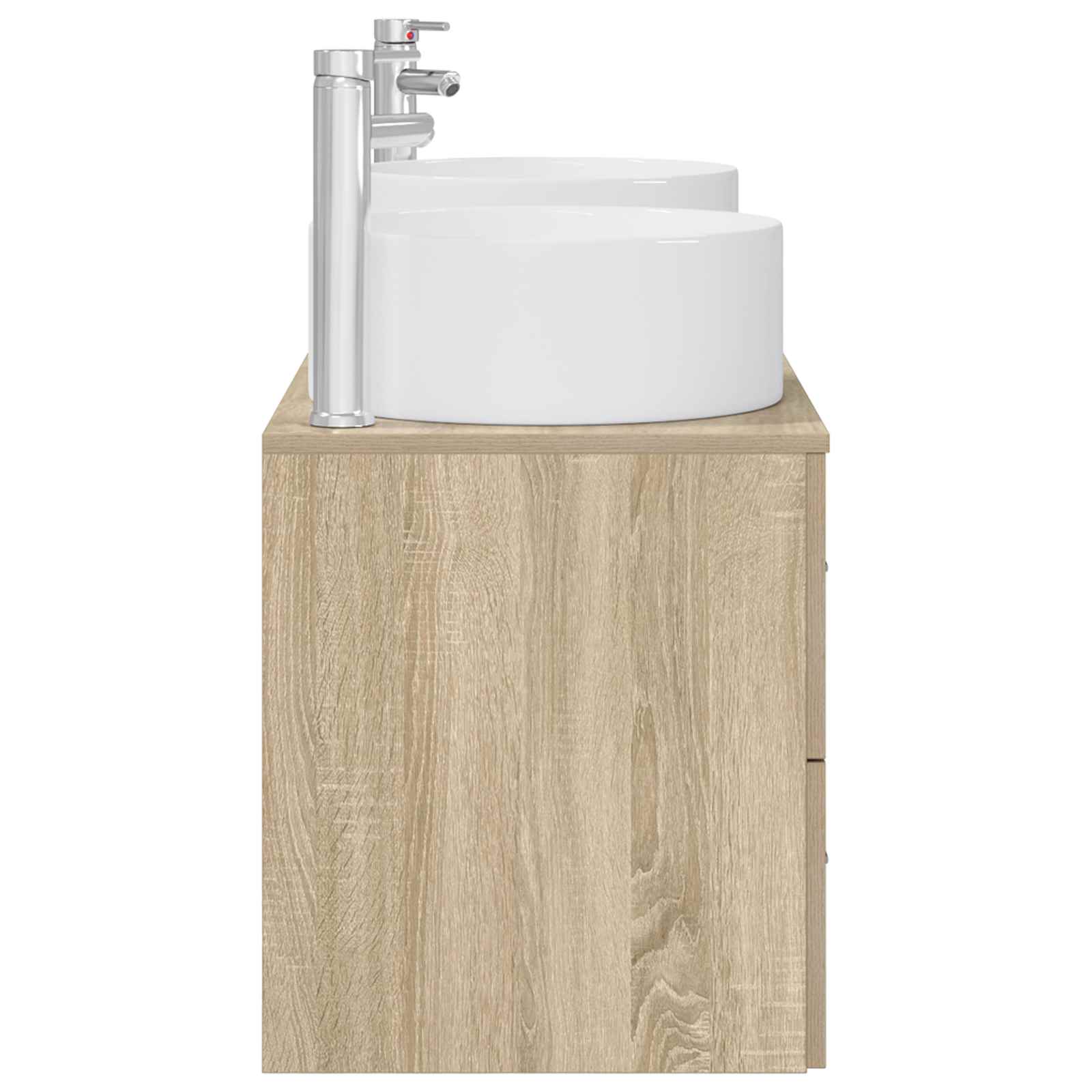 Ensemble de mobilier de salle de bain 3 pc Chêne Sonoma