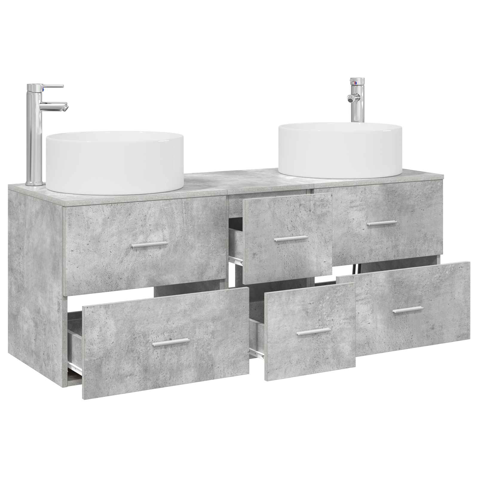 Ensemble de mobilier de salle de bain 3 pc Gris béton