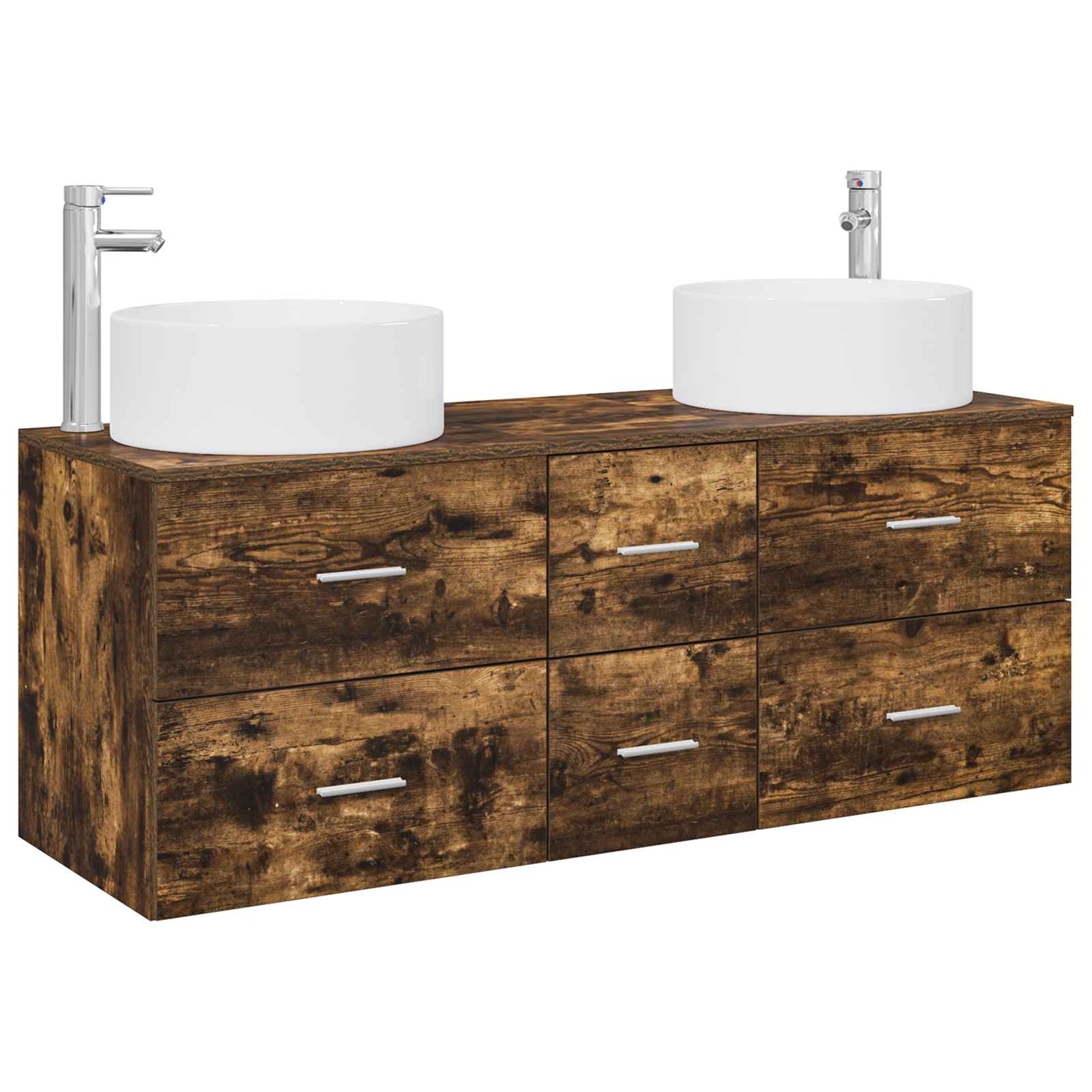 Ensemble de mobilier de salle de bain 3 pc Chêne fumé