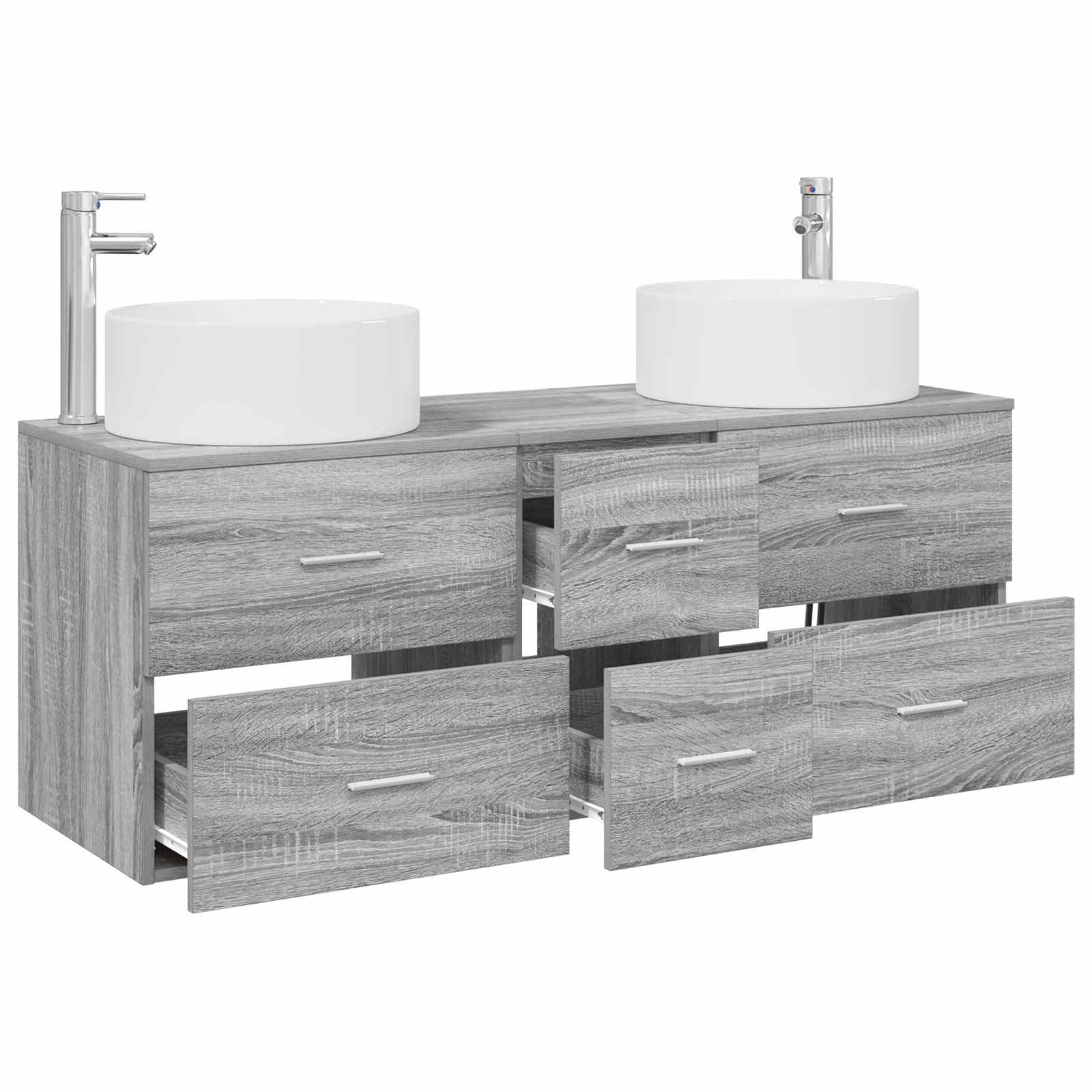 Ensemble de mobilier de salle de bain 3 pc Sonoma gris