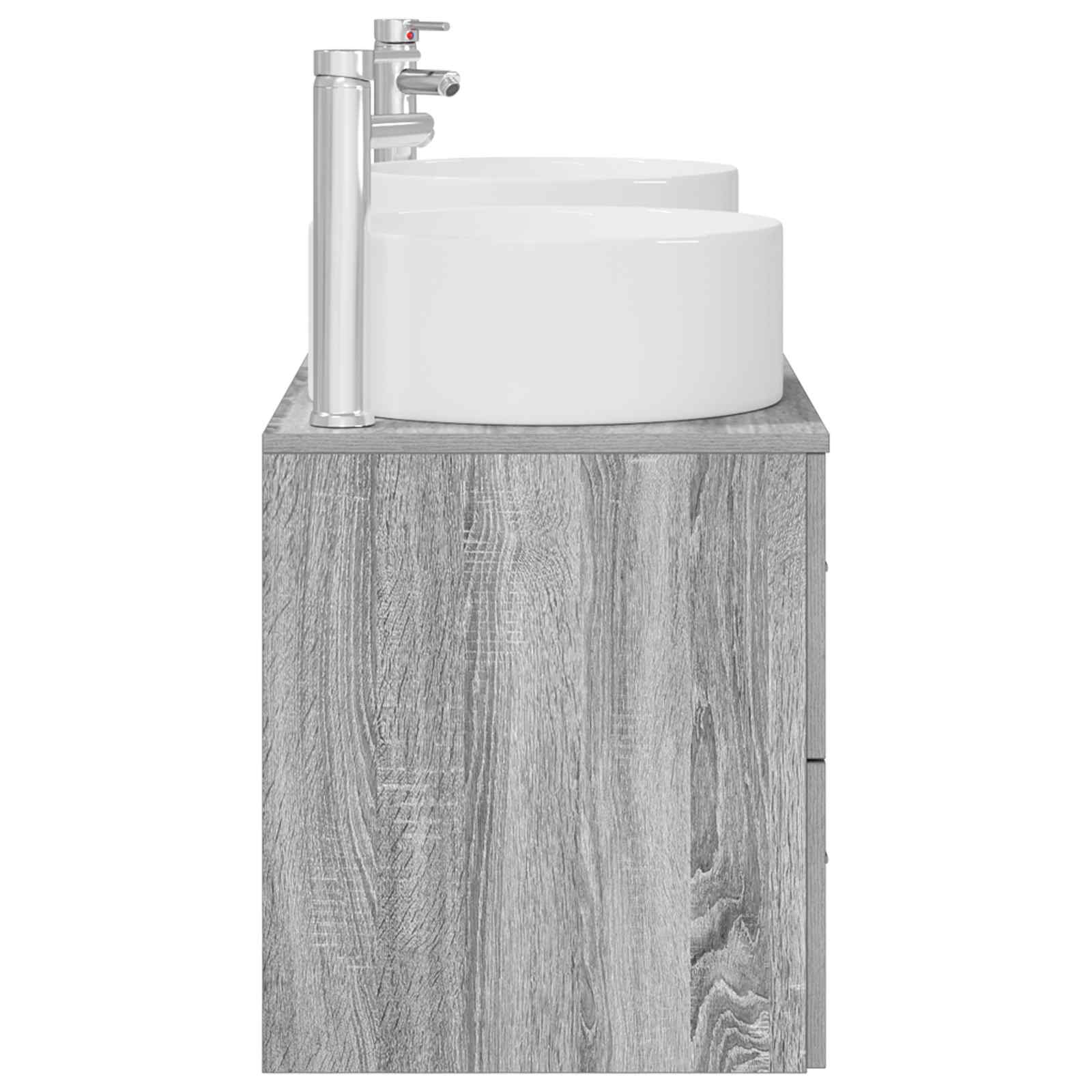 Ensemble de mobilier de salle de bain 3 pc Sonoma gris