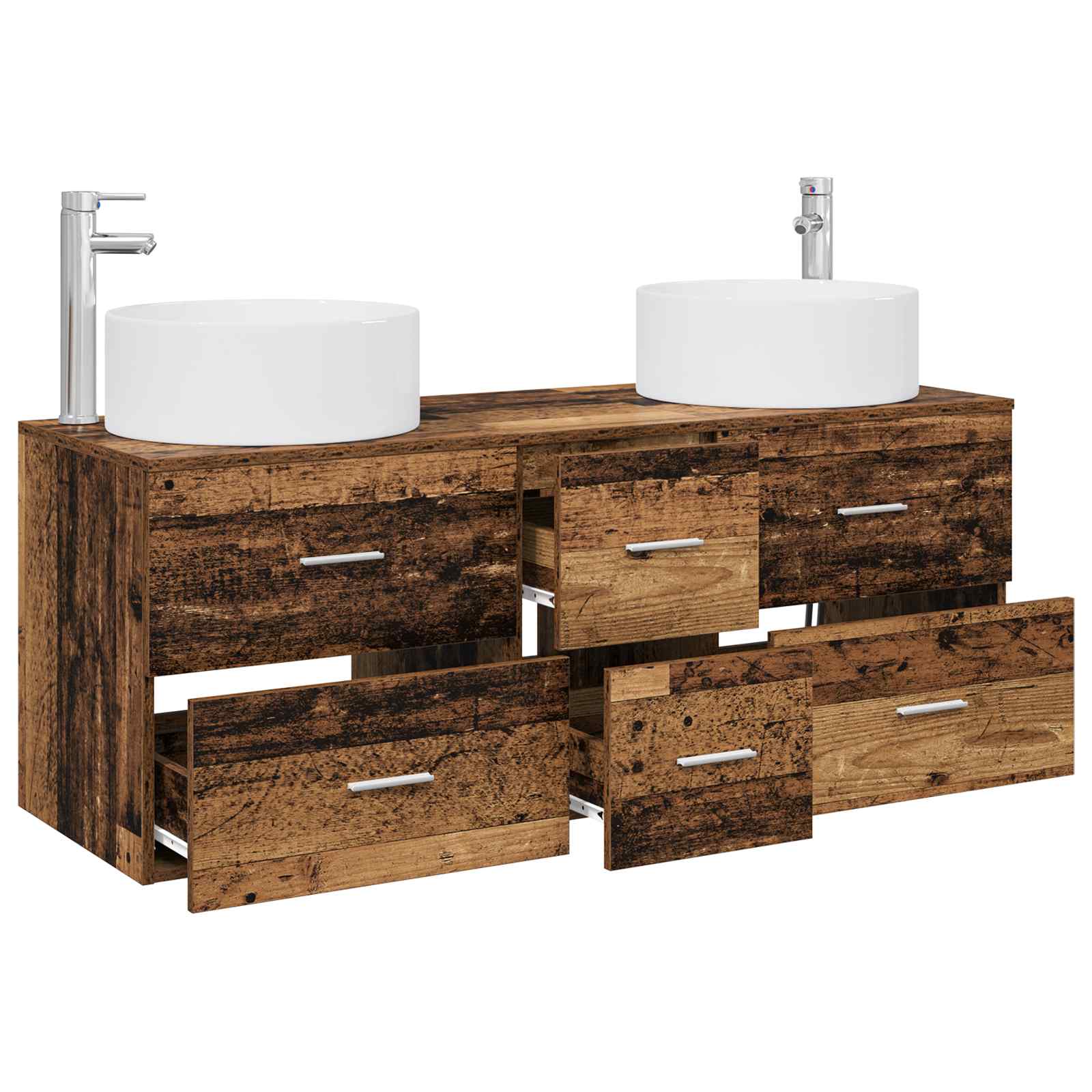 Ensemble de mobilier de salle de bain 3 pc Bois ancien