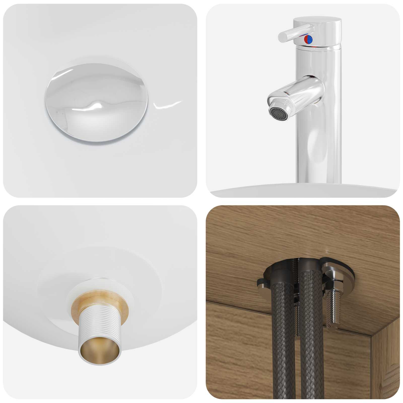 Ensemble de mobilier de salle de bain 3 pc Chêne artisanal