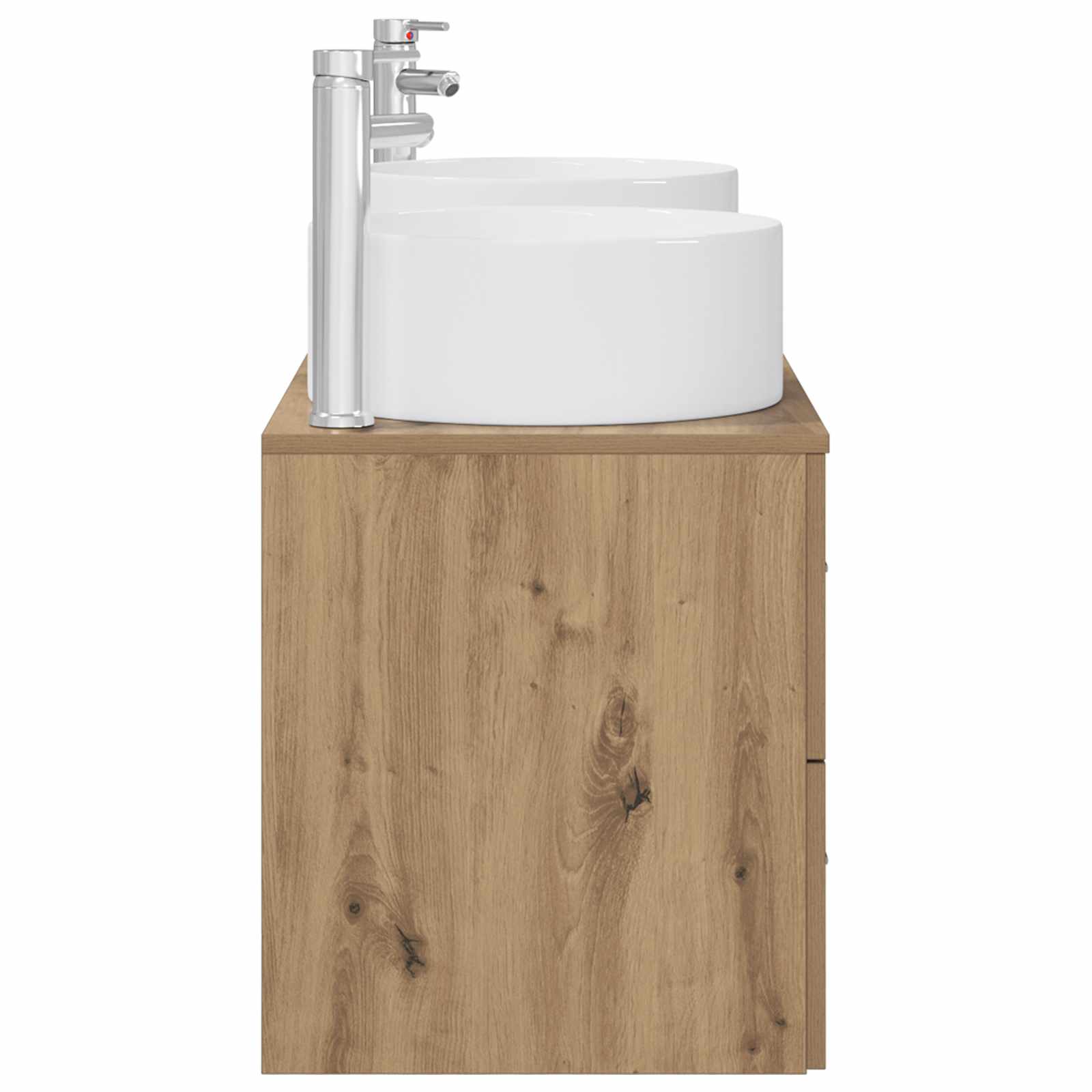 Ensemble de mobilier de salle de bain 3 pc Chêne artisanal