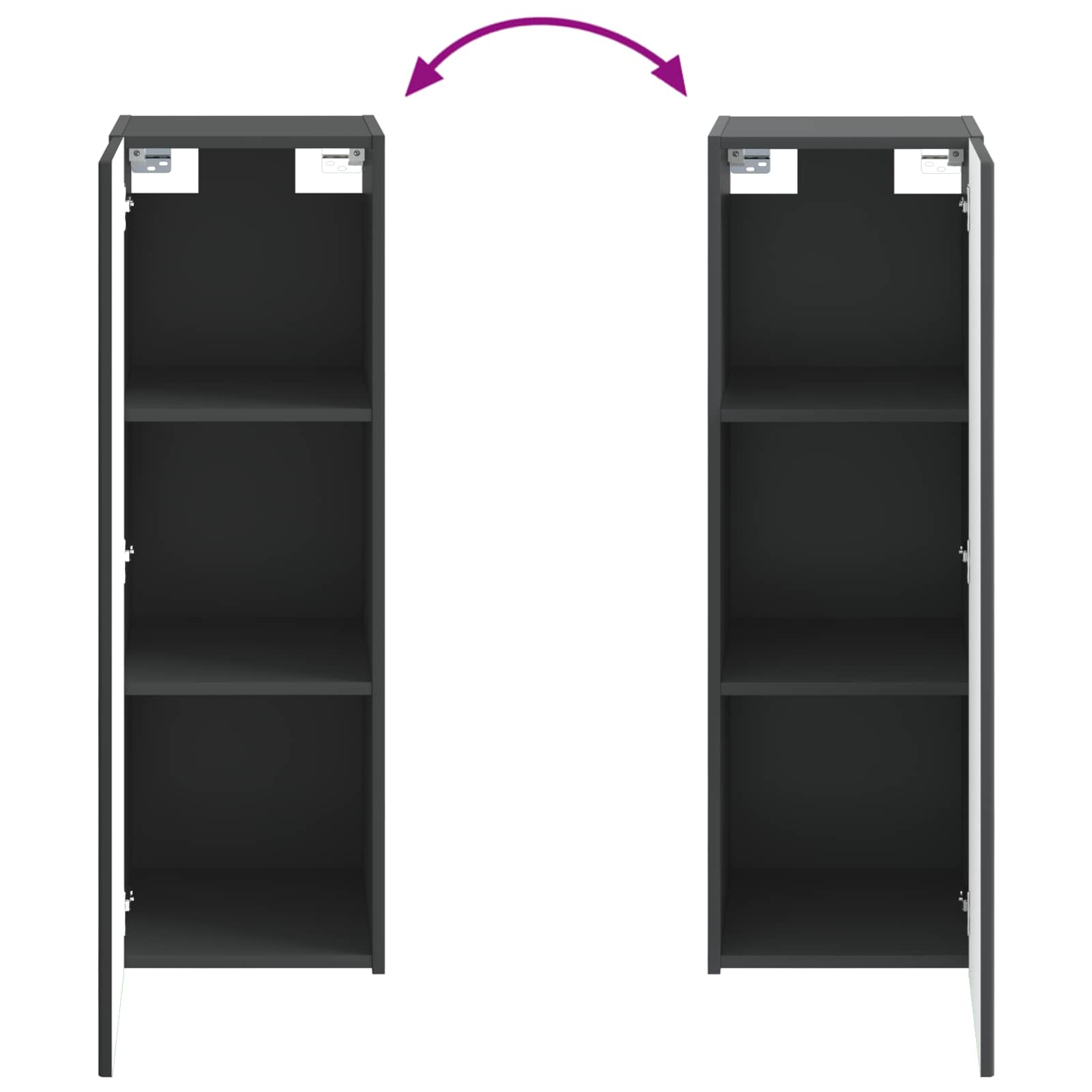 Ensemble de mobilier de salle de bain 5 pc Noir