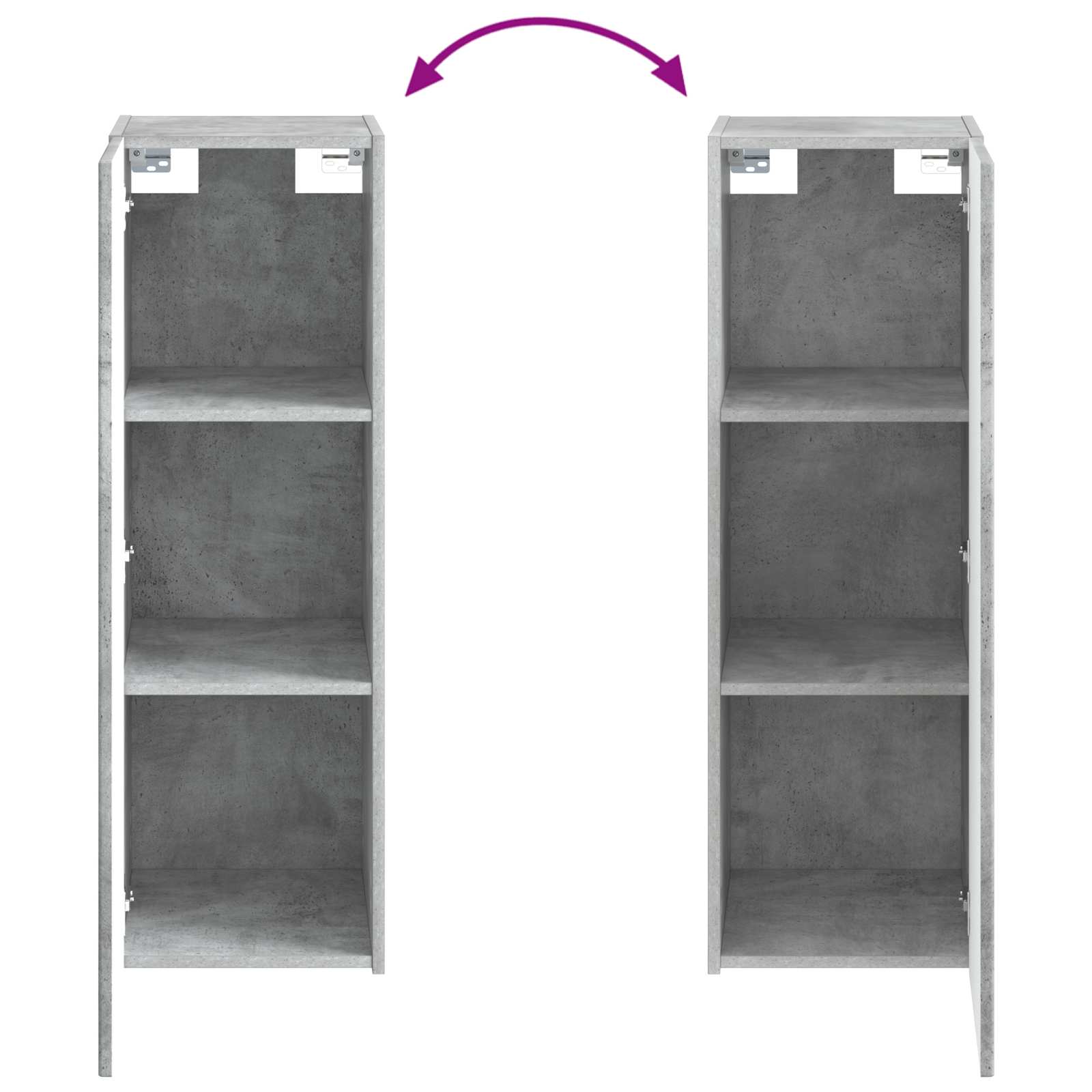 Ensemble de mobilier de salle de bain 5 pc Gris béton