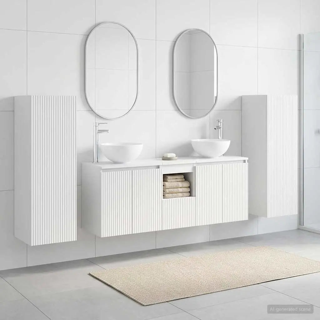 Ensemble de mobilier de salle de bain 5 pc Blanc - XIOS