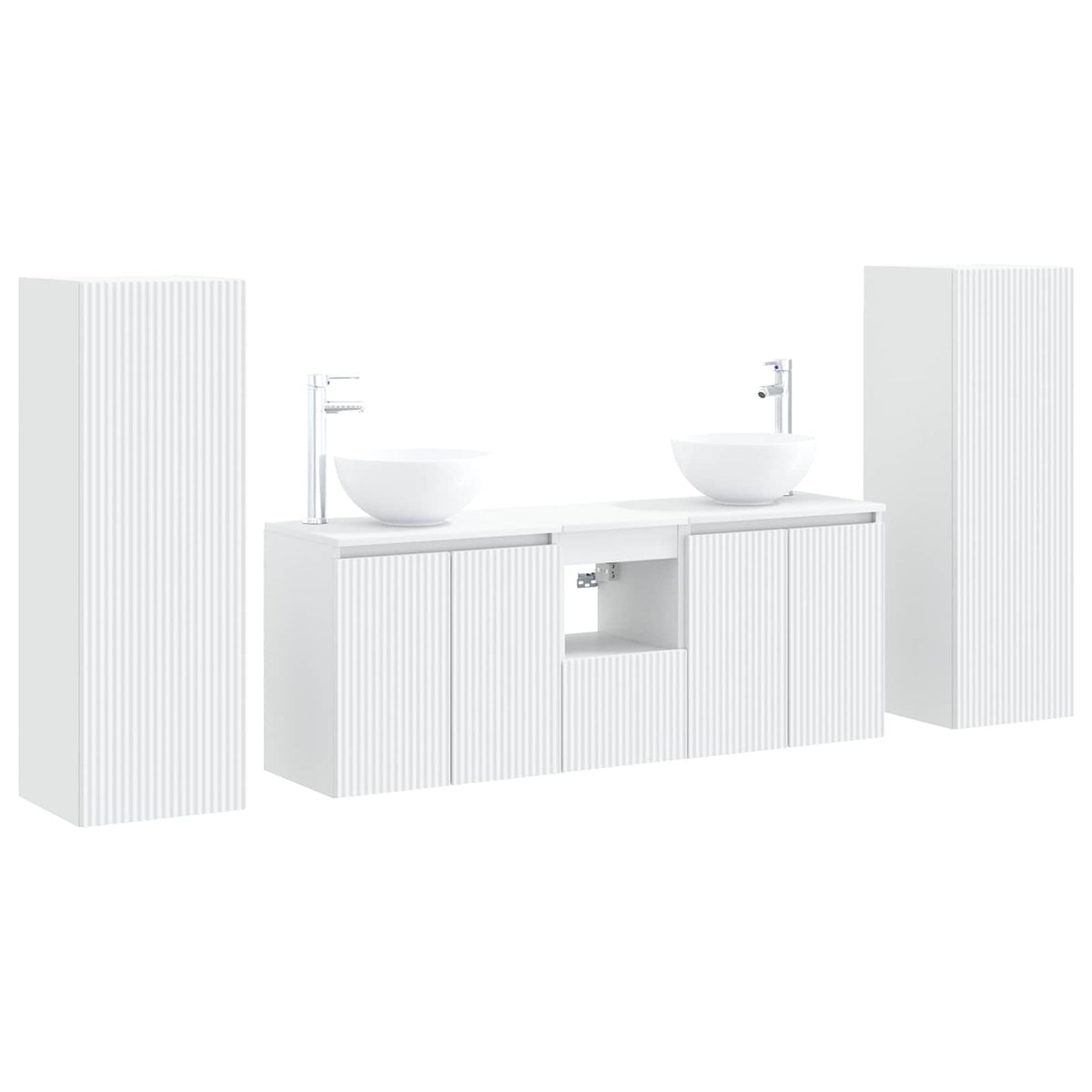 Ensemble de mobilier de salle de bain 5 pc Blanc
