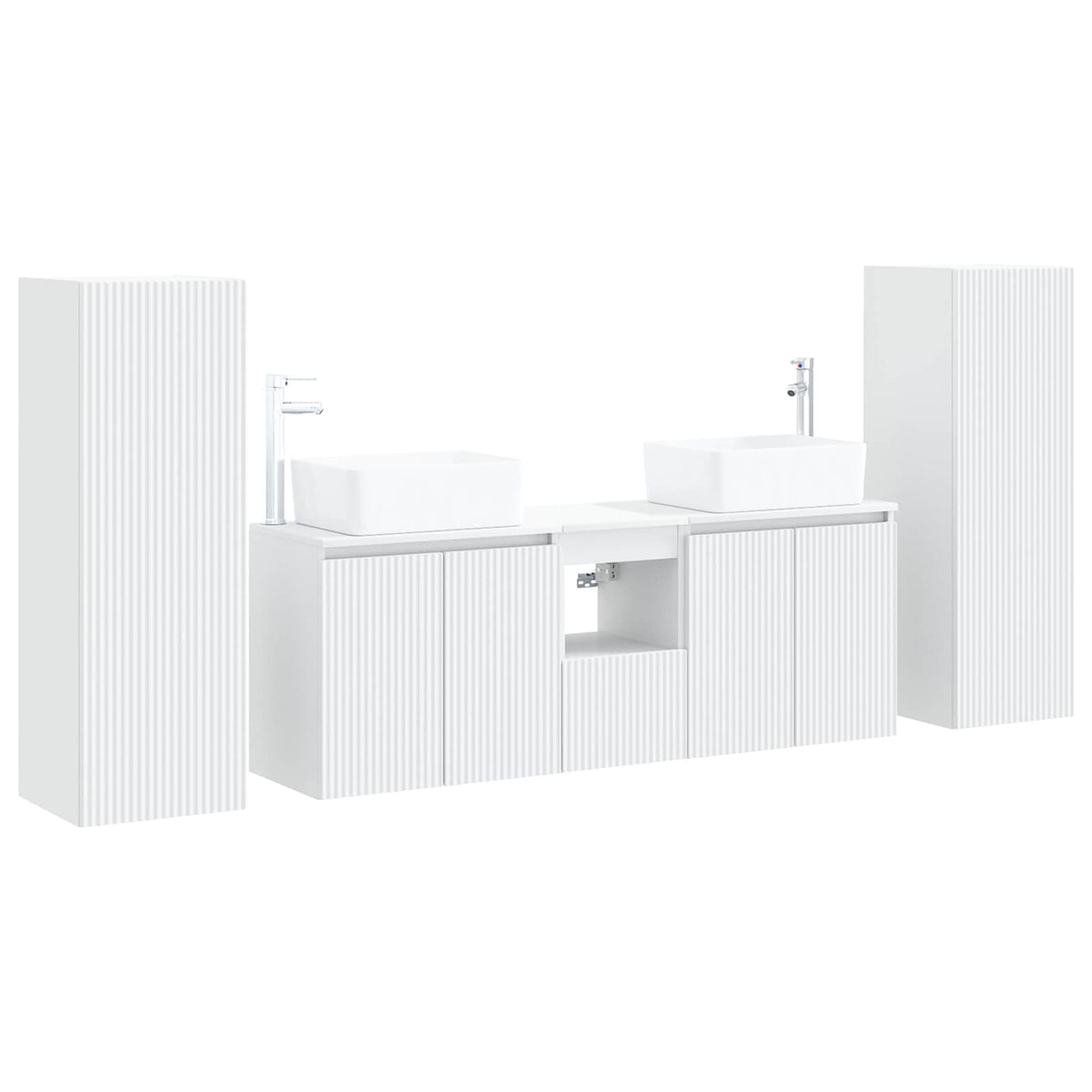 Ensemble de mobilier de salle de bain 5 pc Blanc